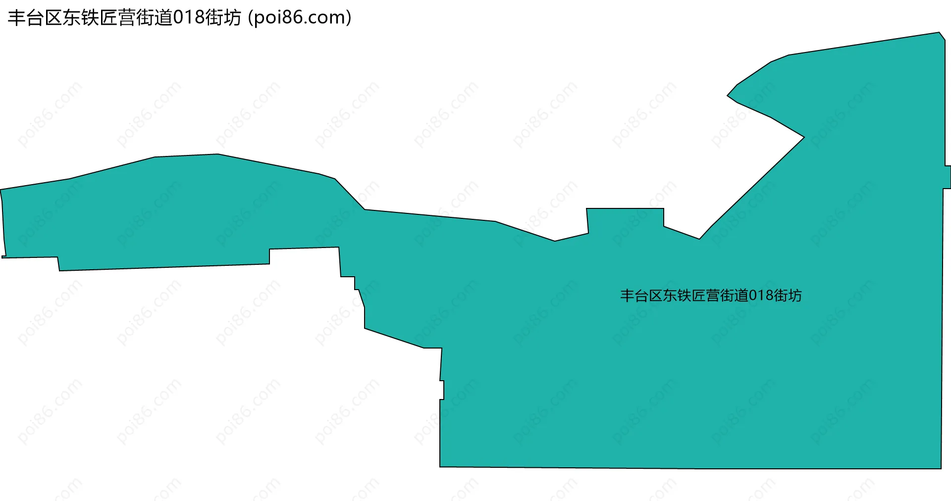 丰台区东铁匠营街道018街坊边界地图