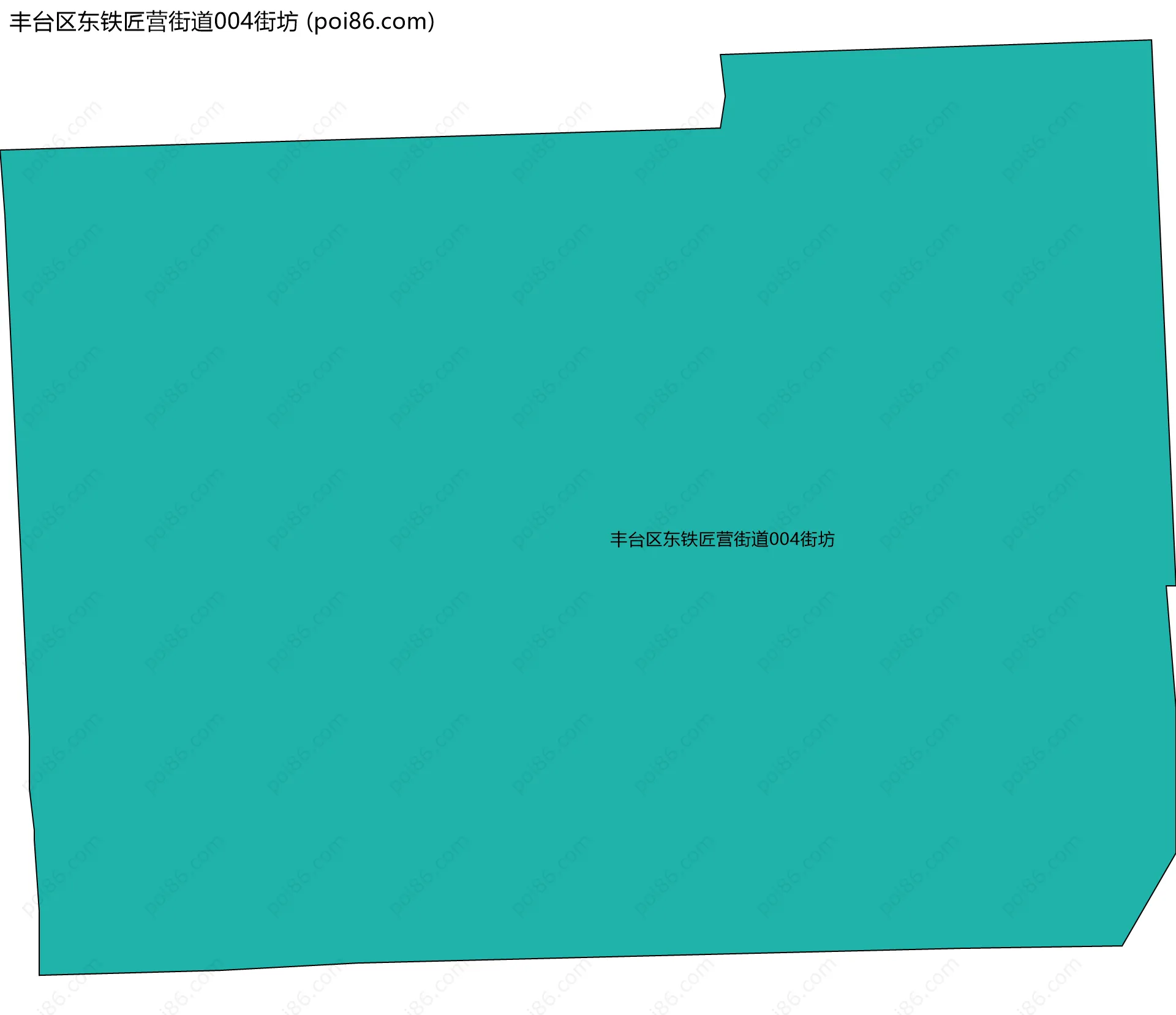 丰台区东铁匠营街道004街坊边界地图