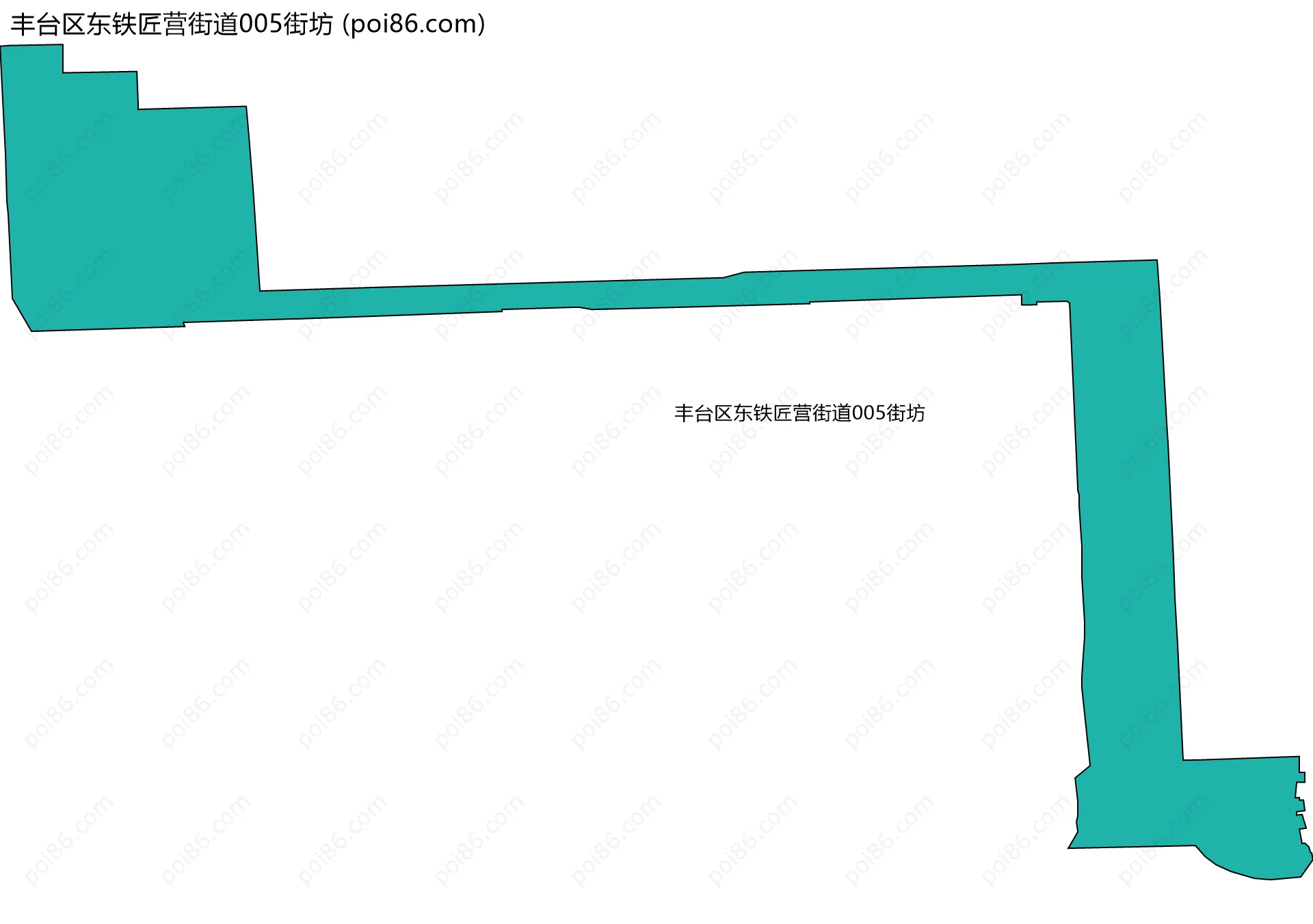 丰台区东铁匠营街道005街坊边界地图