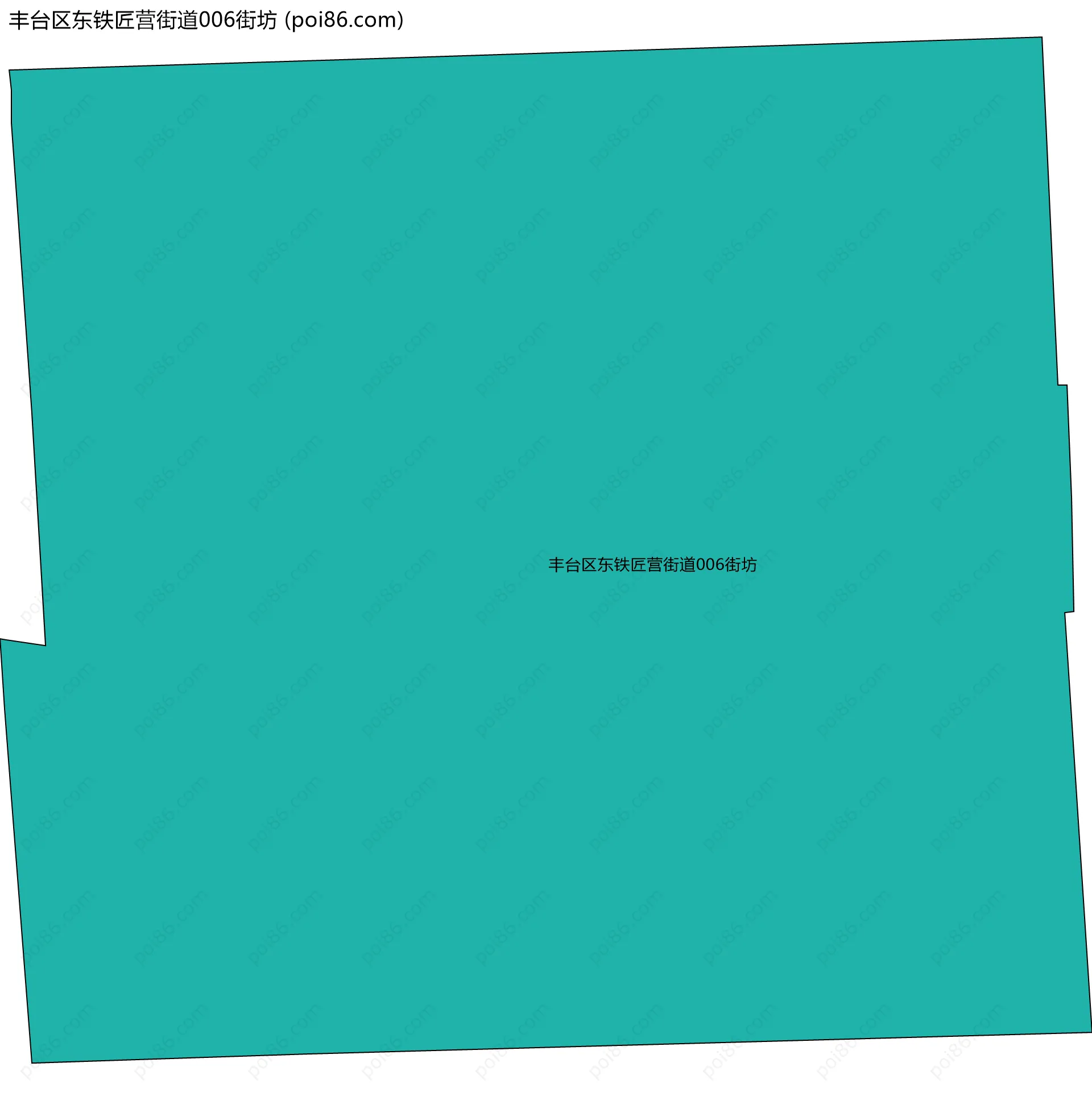 丰台区东铁匠营街道006街坊边界地图