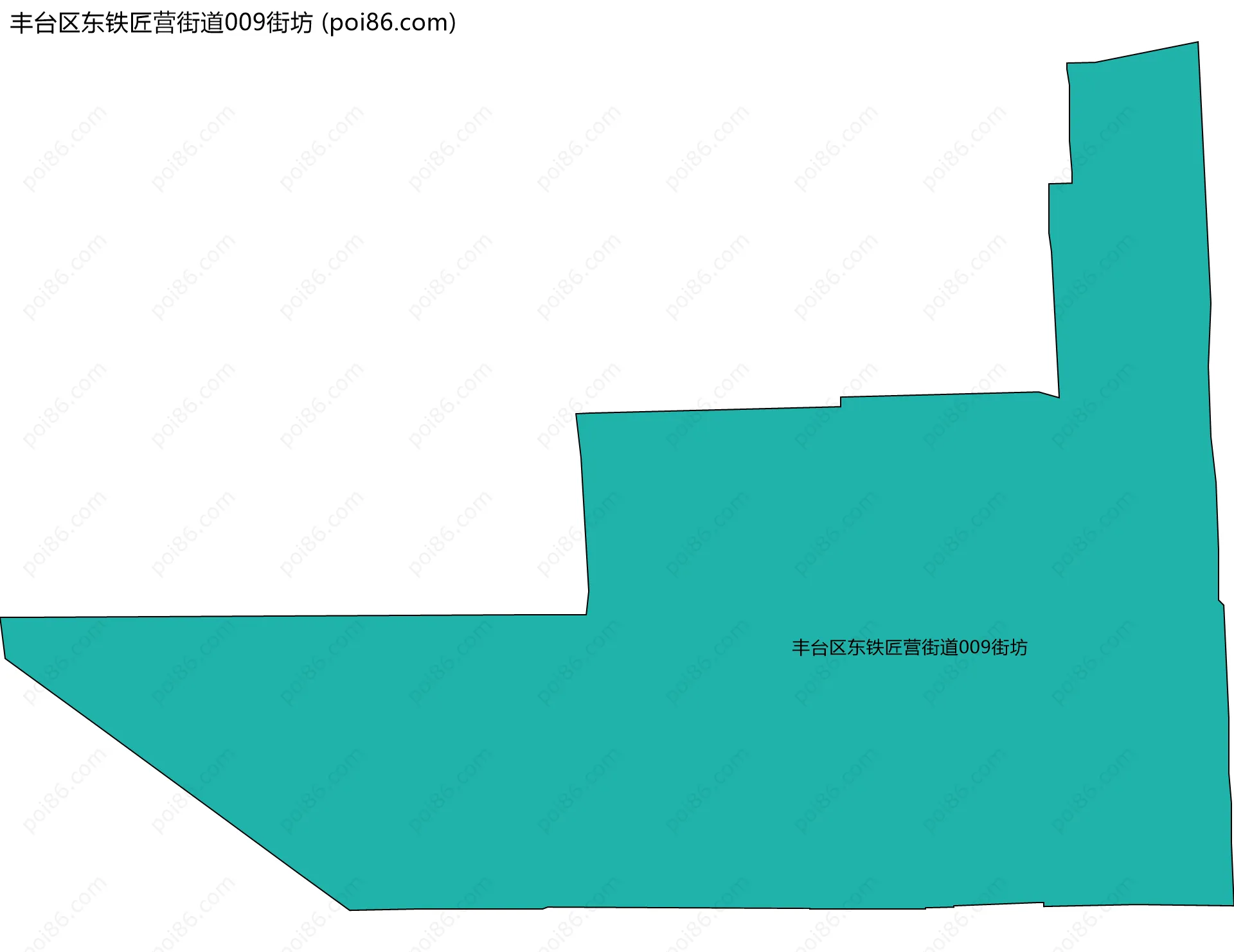 丰台区东铁匠营街道009街坊边界地图