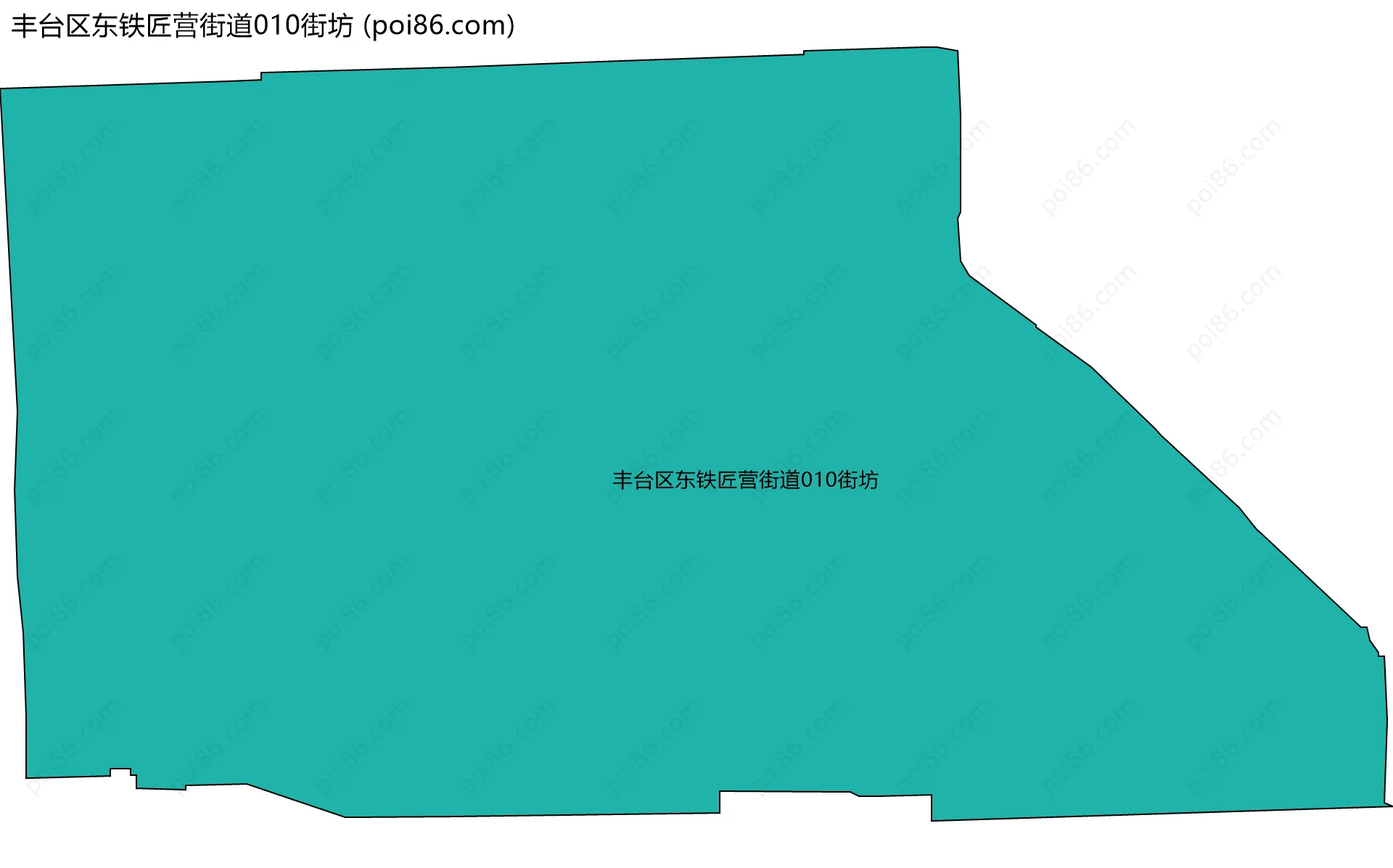 丰台区东铁匠营街道010街坊边界地图