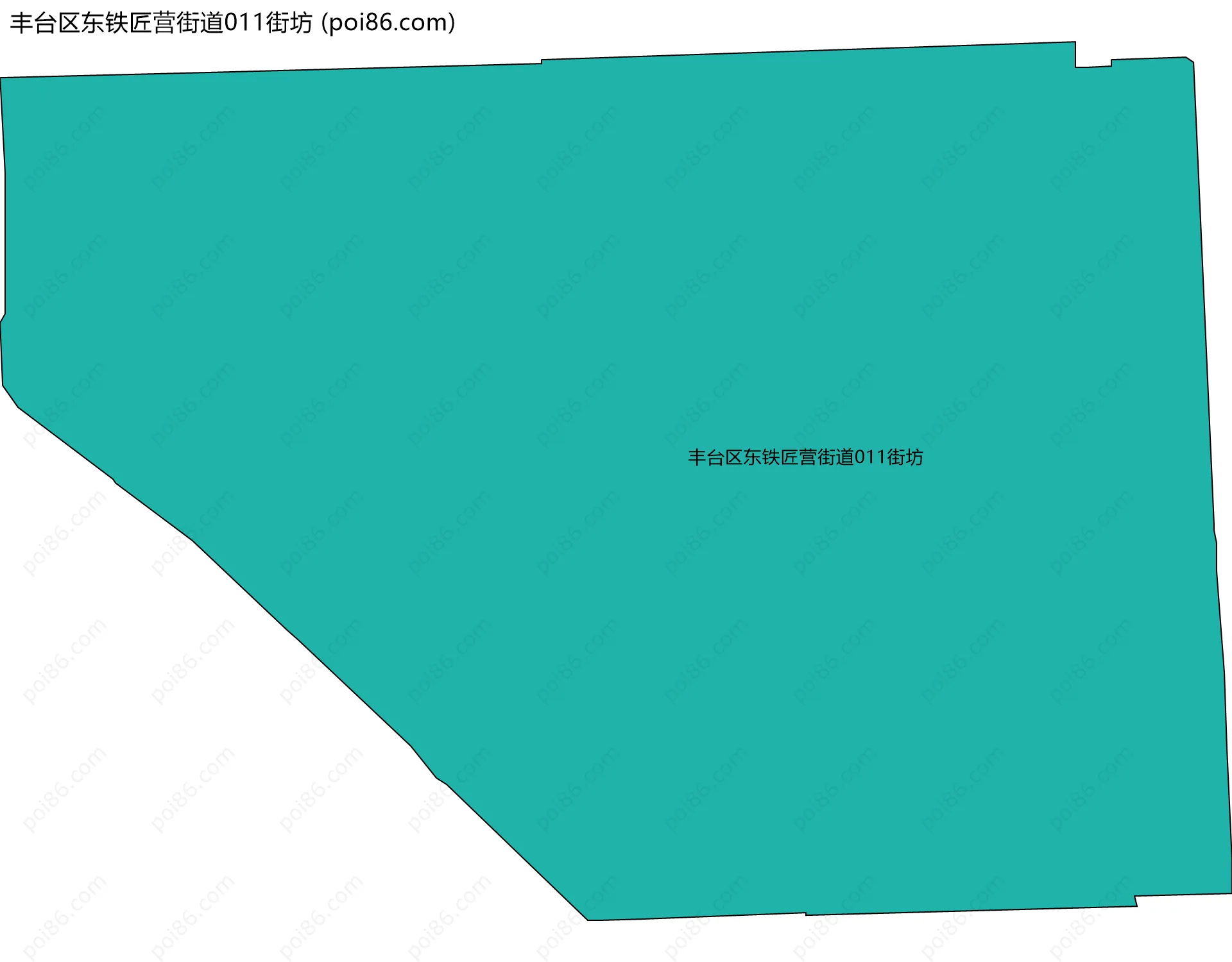 丰台区东铁匠营街道011街坊边界地图