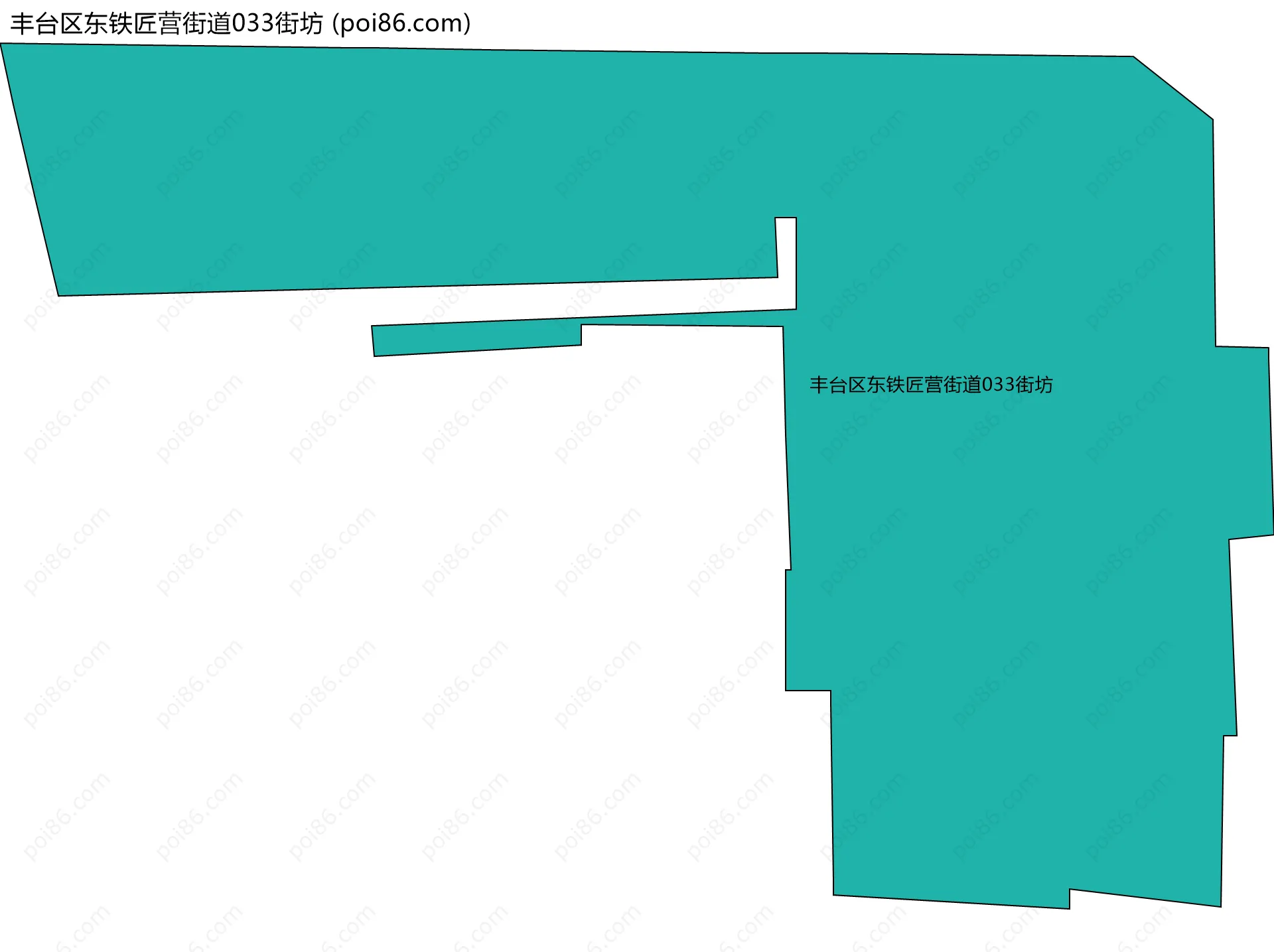 丰台区东铁匠营街道033街坊边界地图