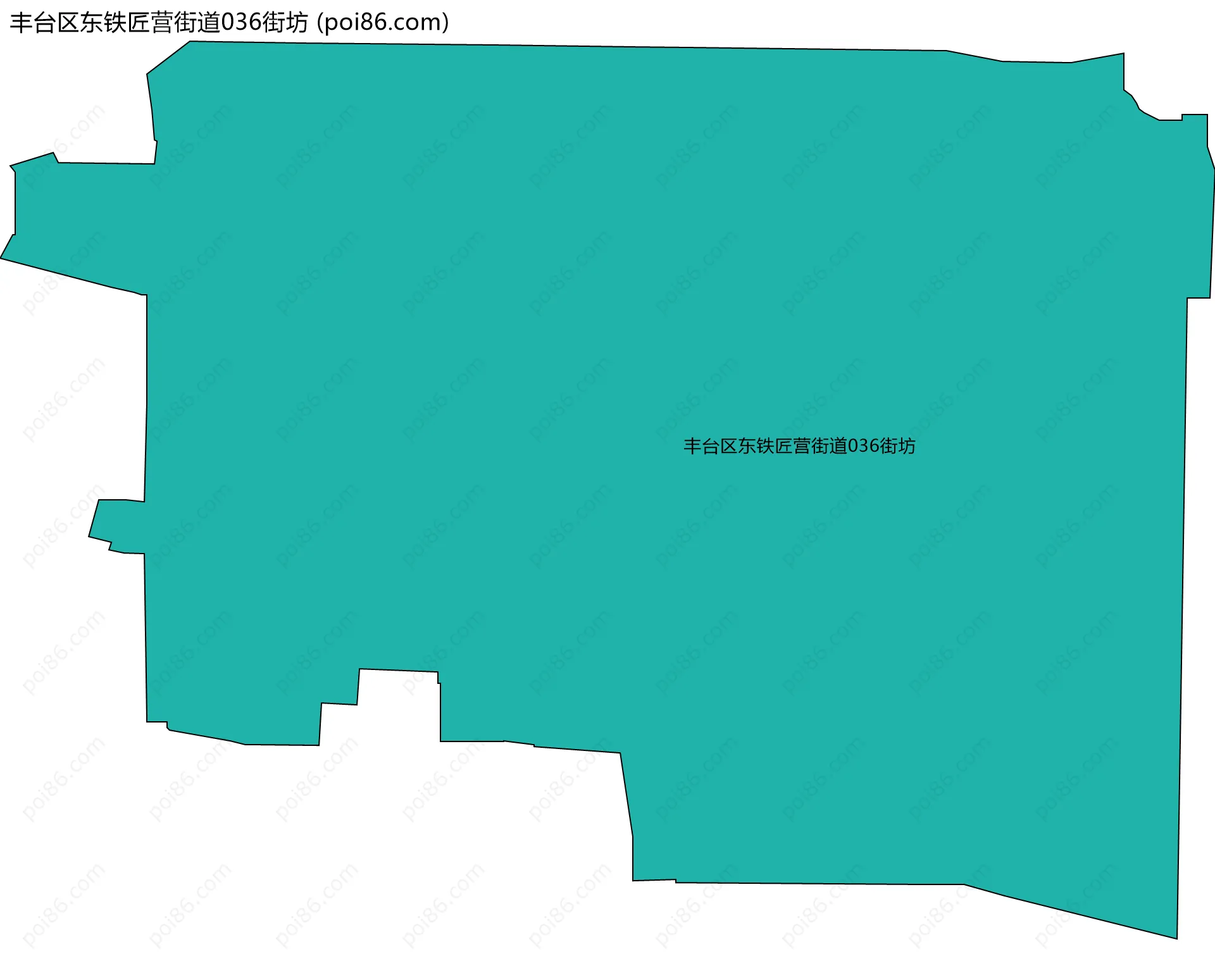 丰台区东铁匠营街道036街坊边界地图