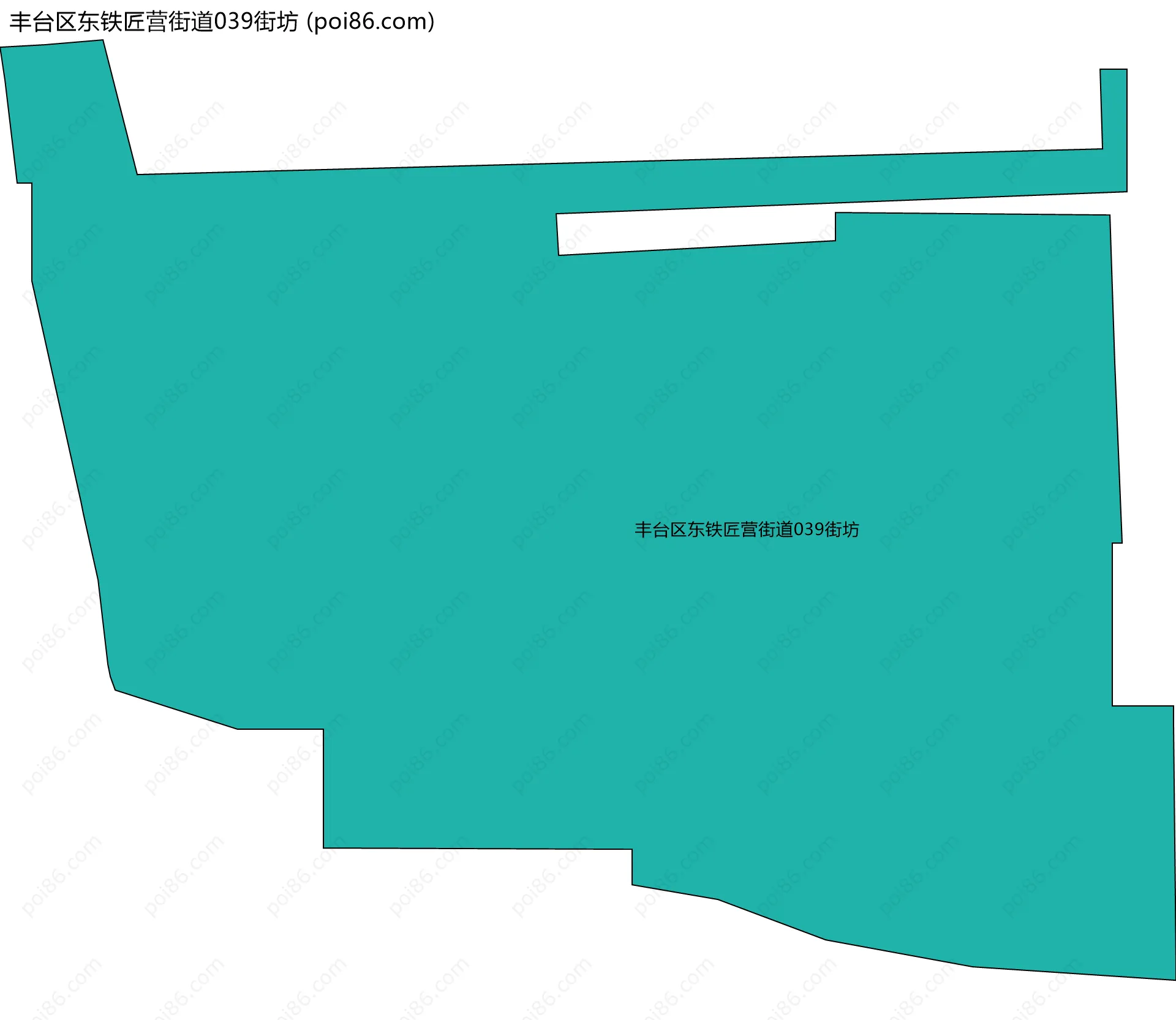丰台区东铁匠营街道039街坊边界地图