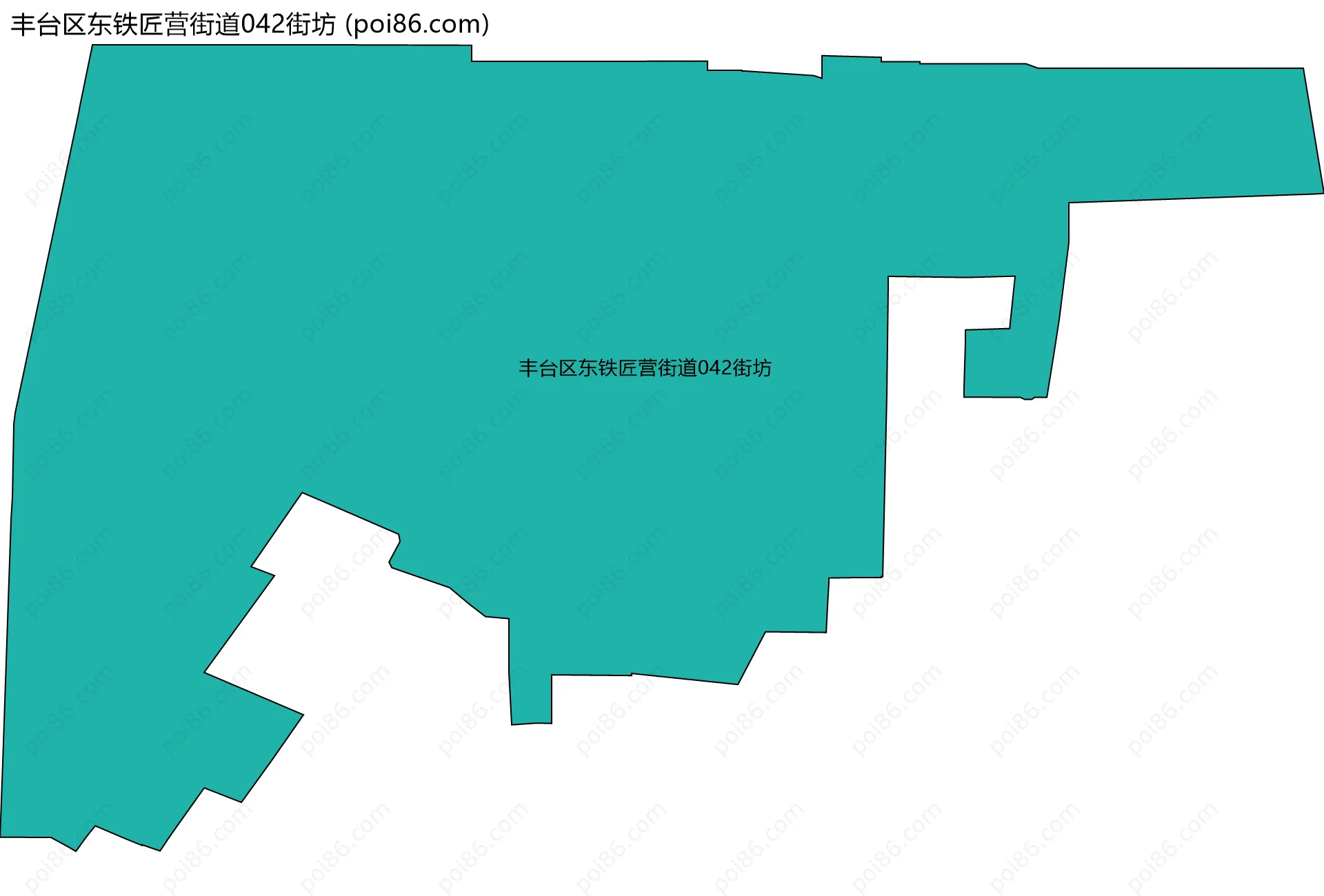 丰台区东铁匠营街道042街坊边界地图