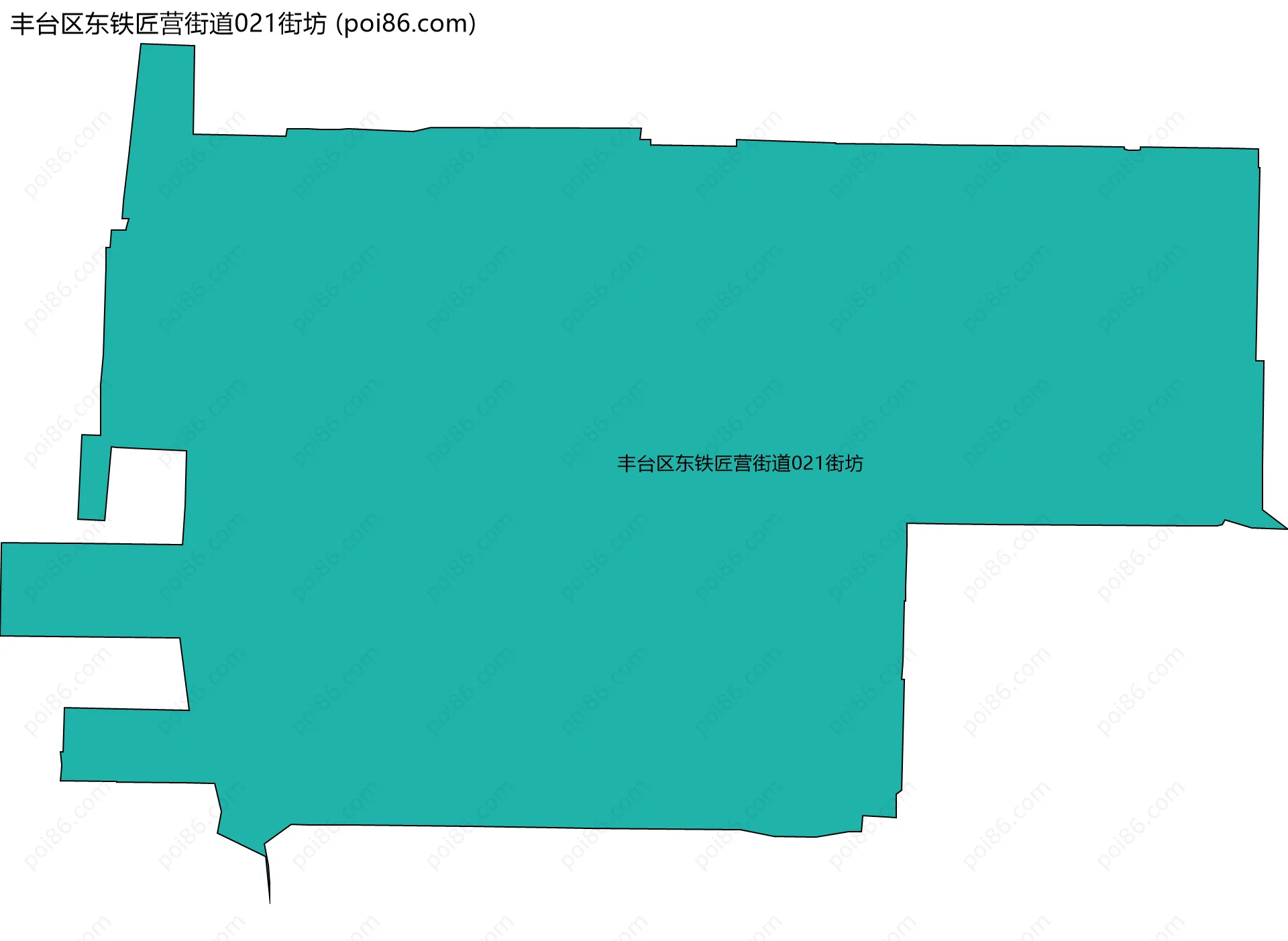 丰台区东铁匠营街道021街坊边界地图