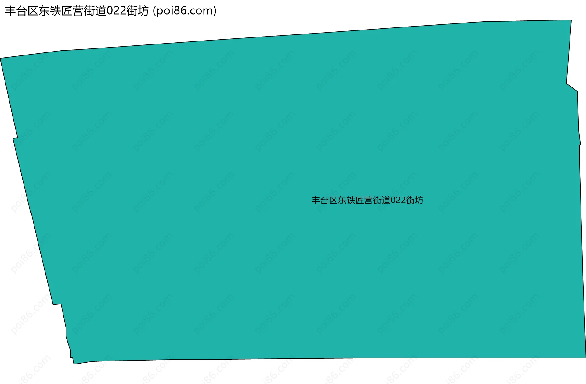 丰台区东铁匠营街道022街坊边界地图