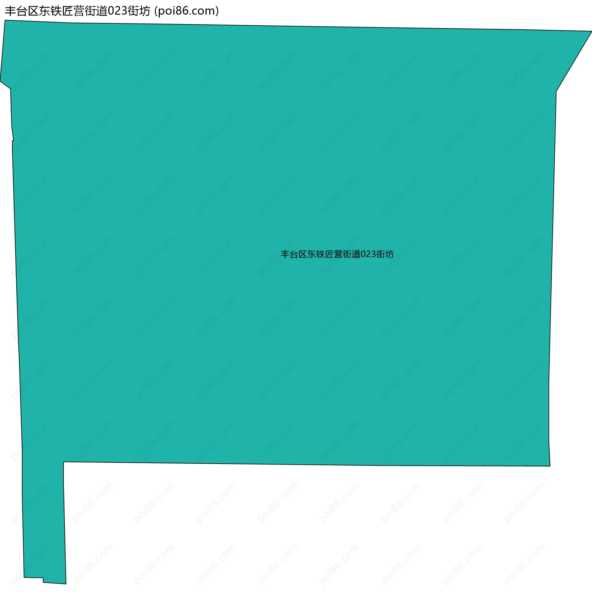 丰台区东铁匠营街道023街坊边界地图