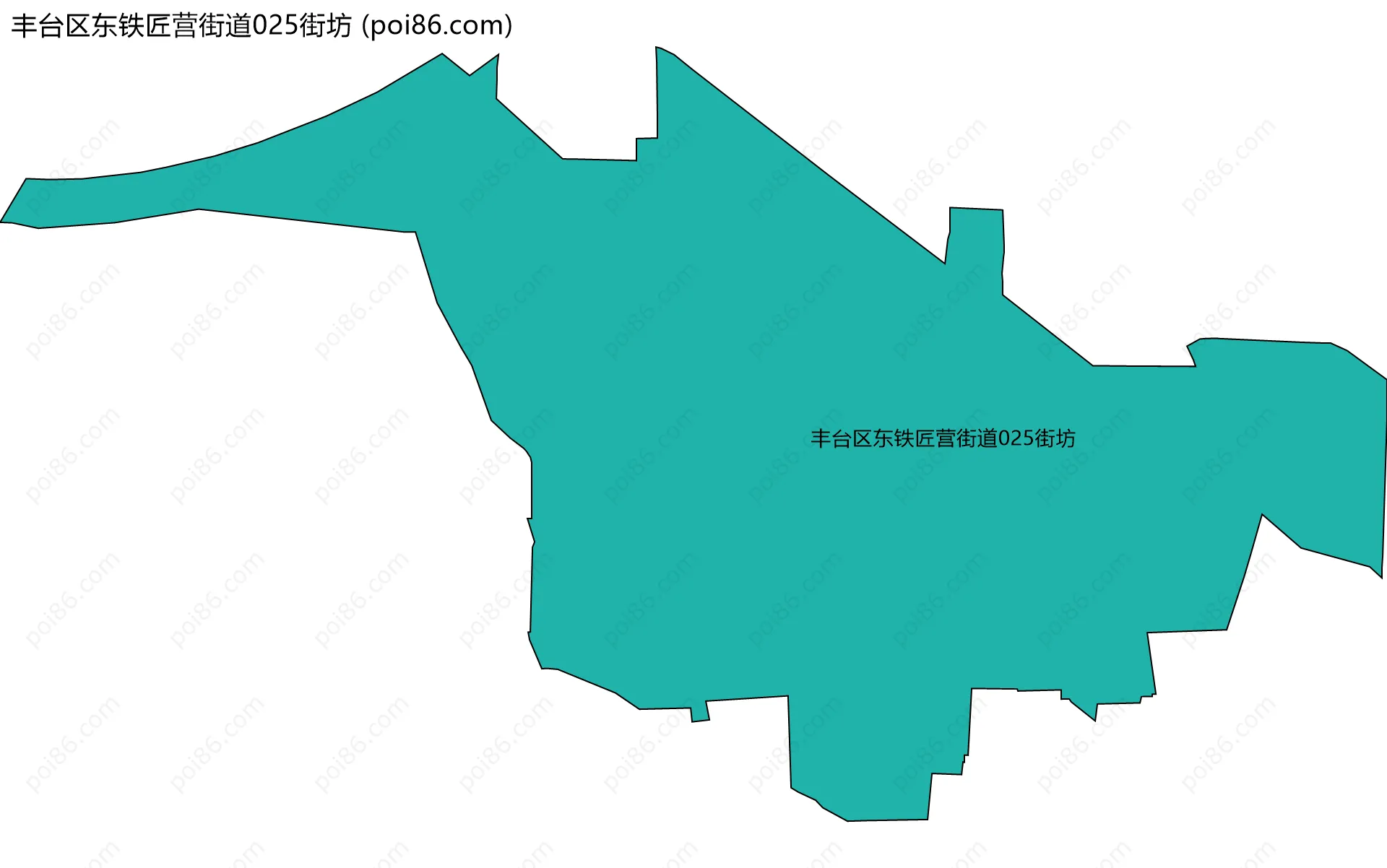 丰台区东铁匠营街道025街坊边界地图