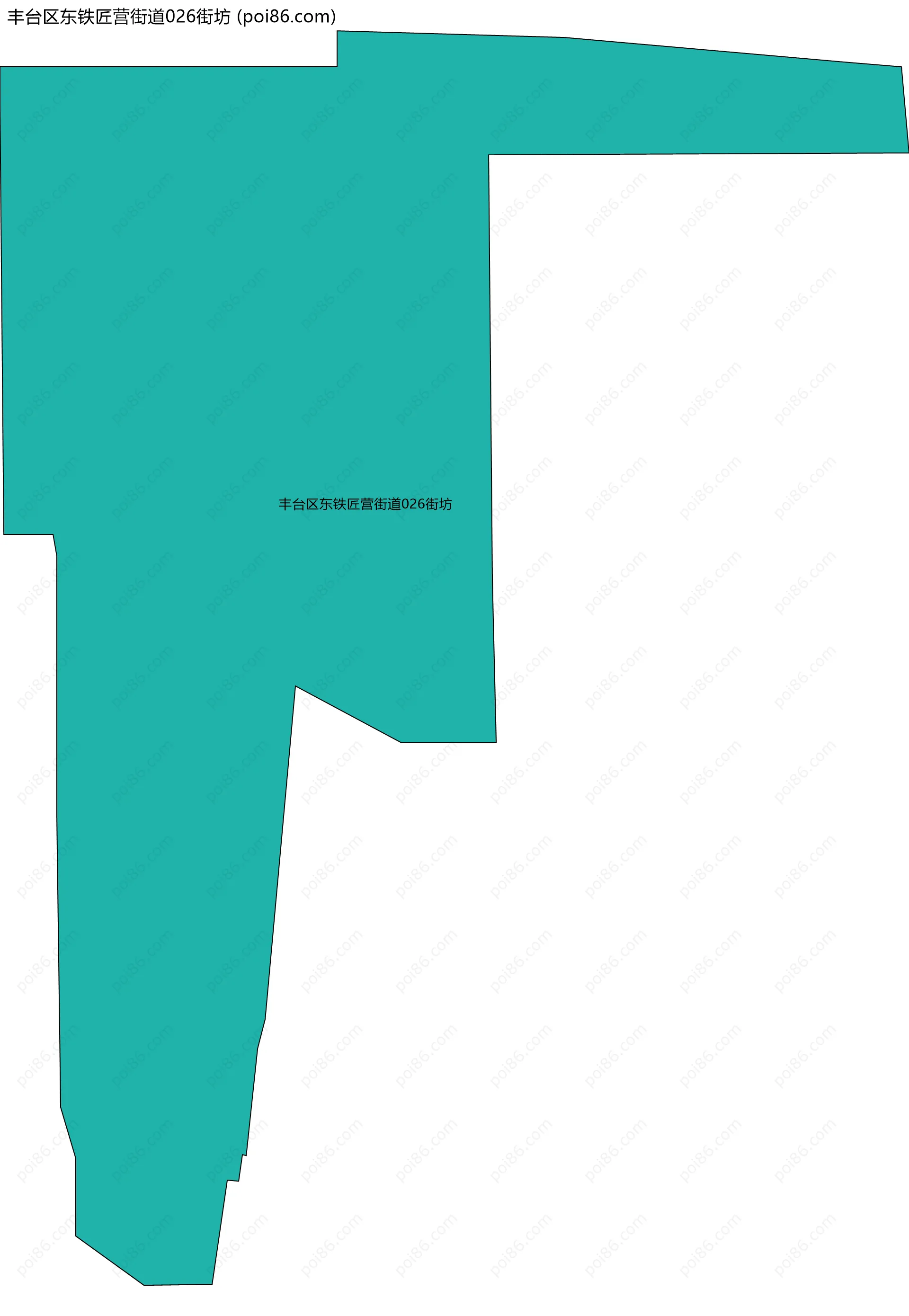 丰台区东铁匠营街道026街坊边界地图