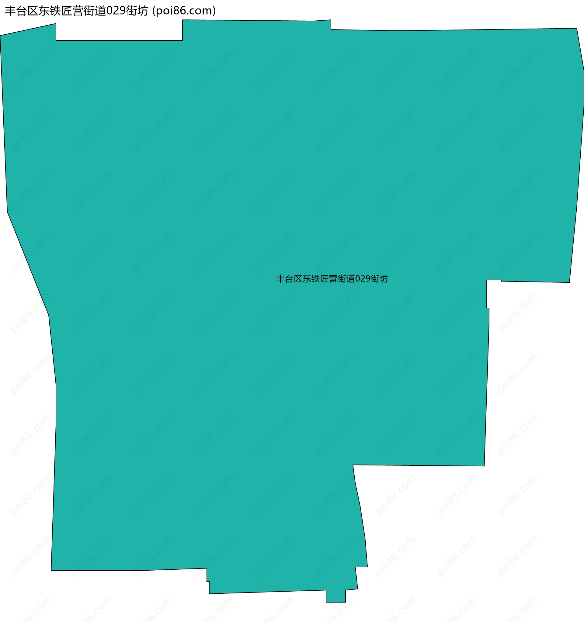 丰台区东铁匠营街道029街坊边界地图