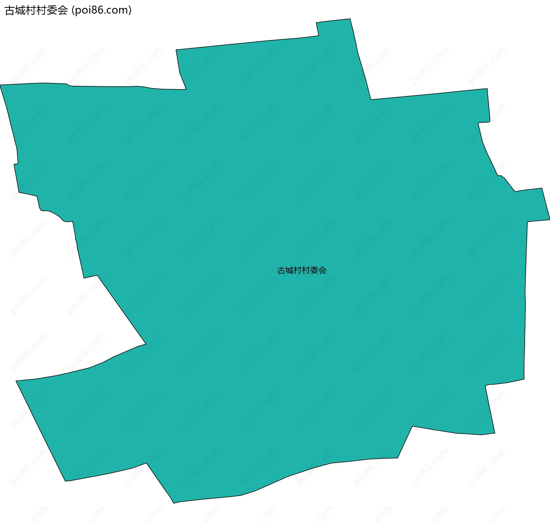 古城村村委会边界地图
