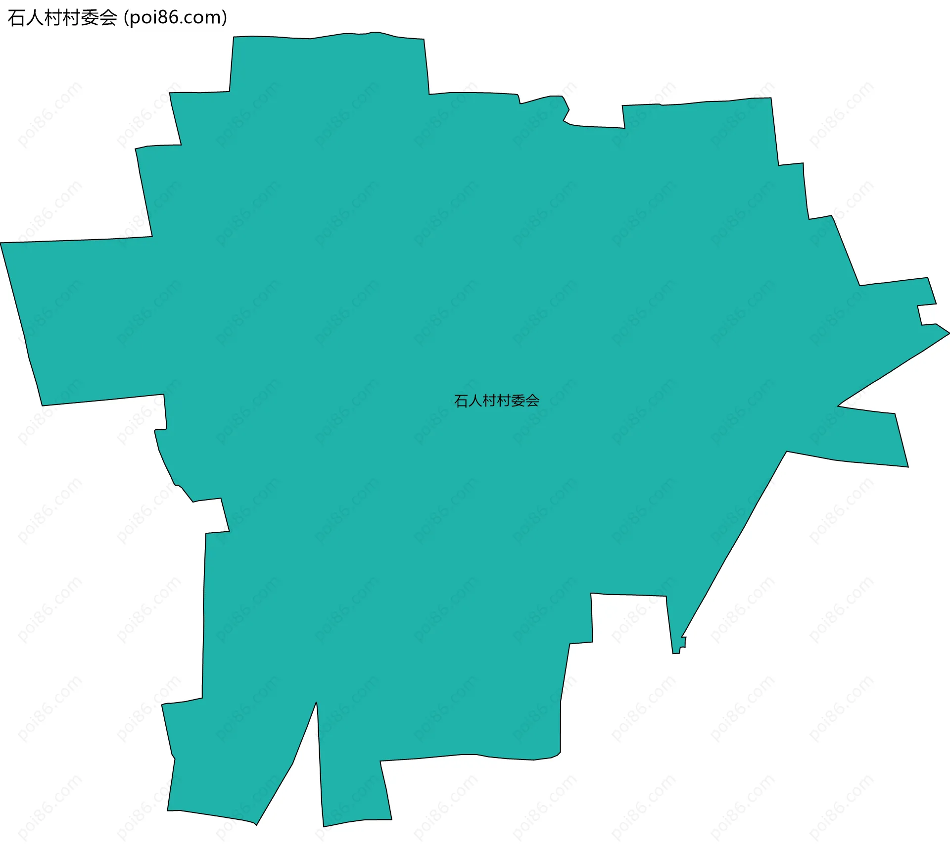 石人村村委会边界地图