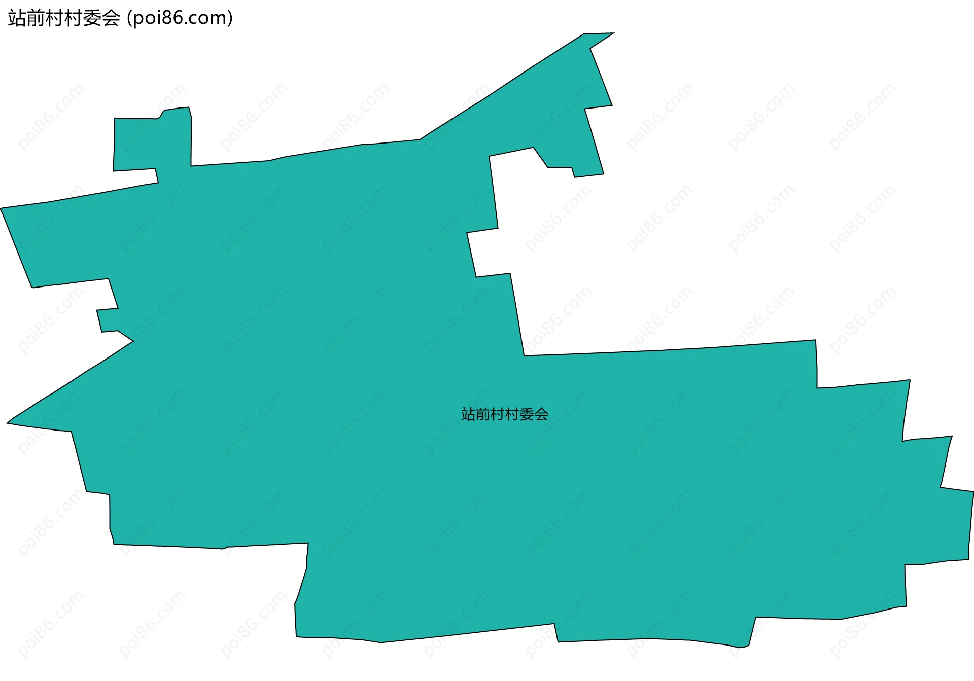 站前村村委会边界地图