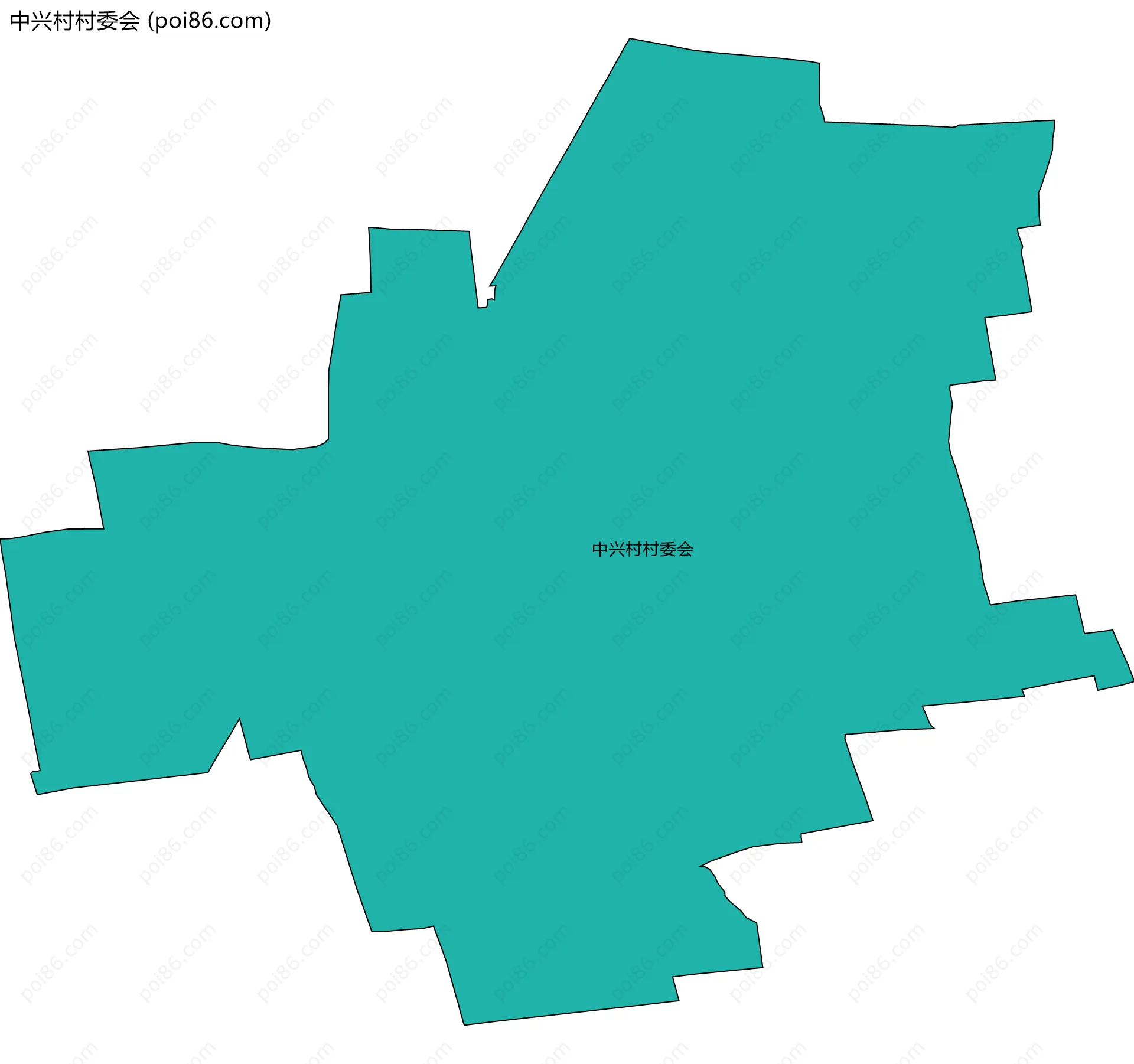 中兴村村委会边界地图