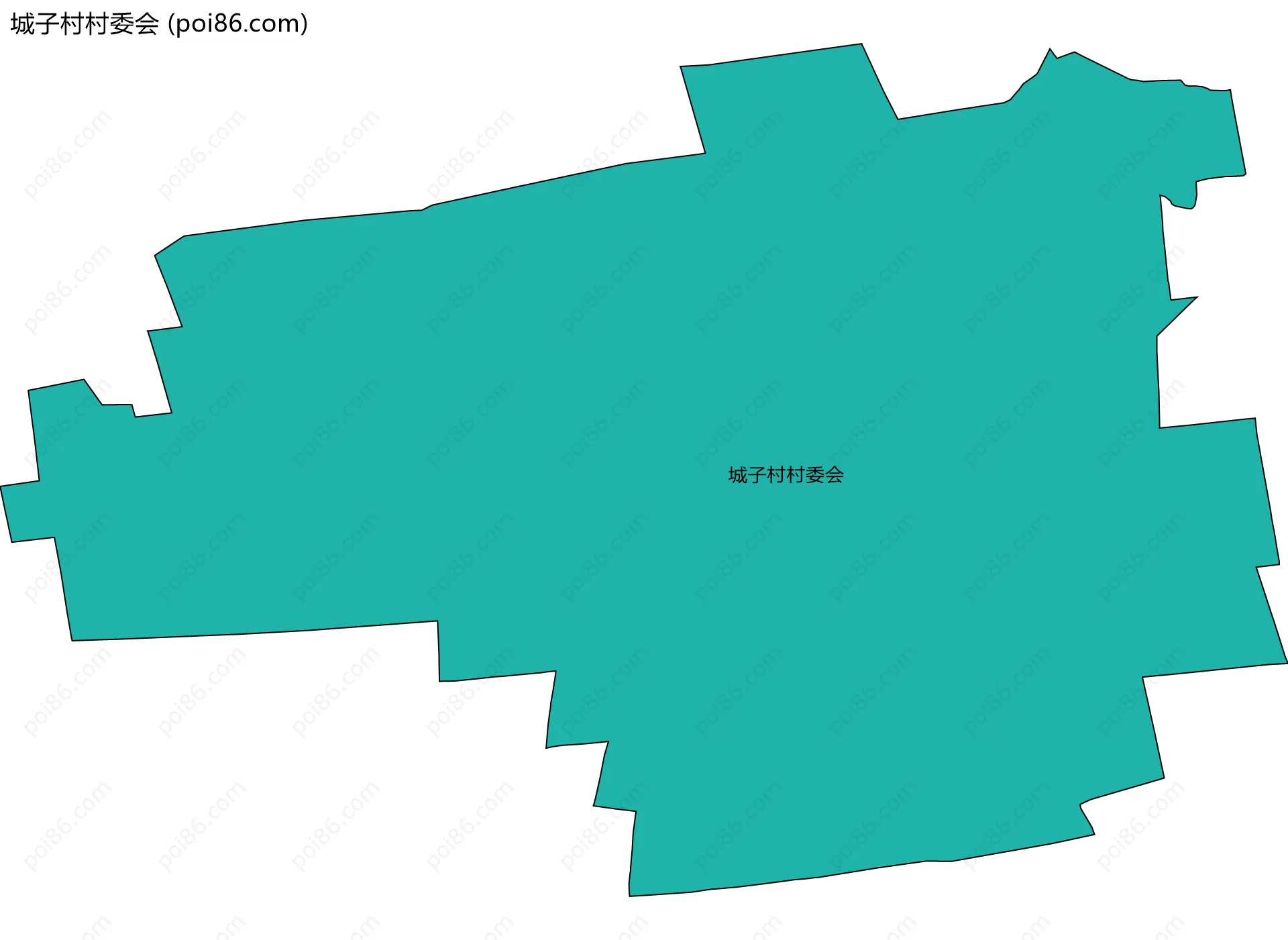 城子村村委会边界地图