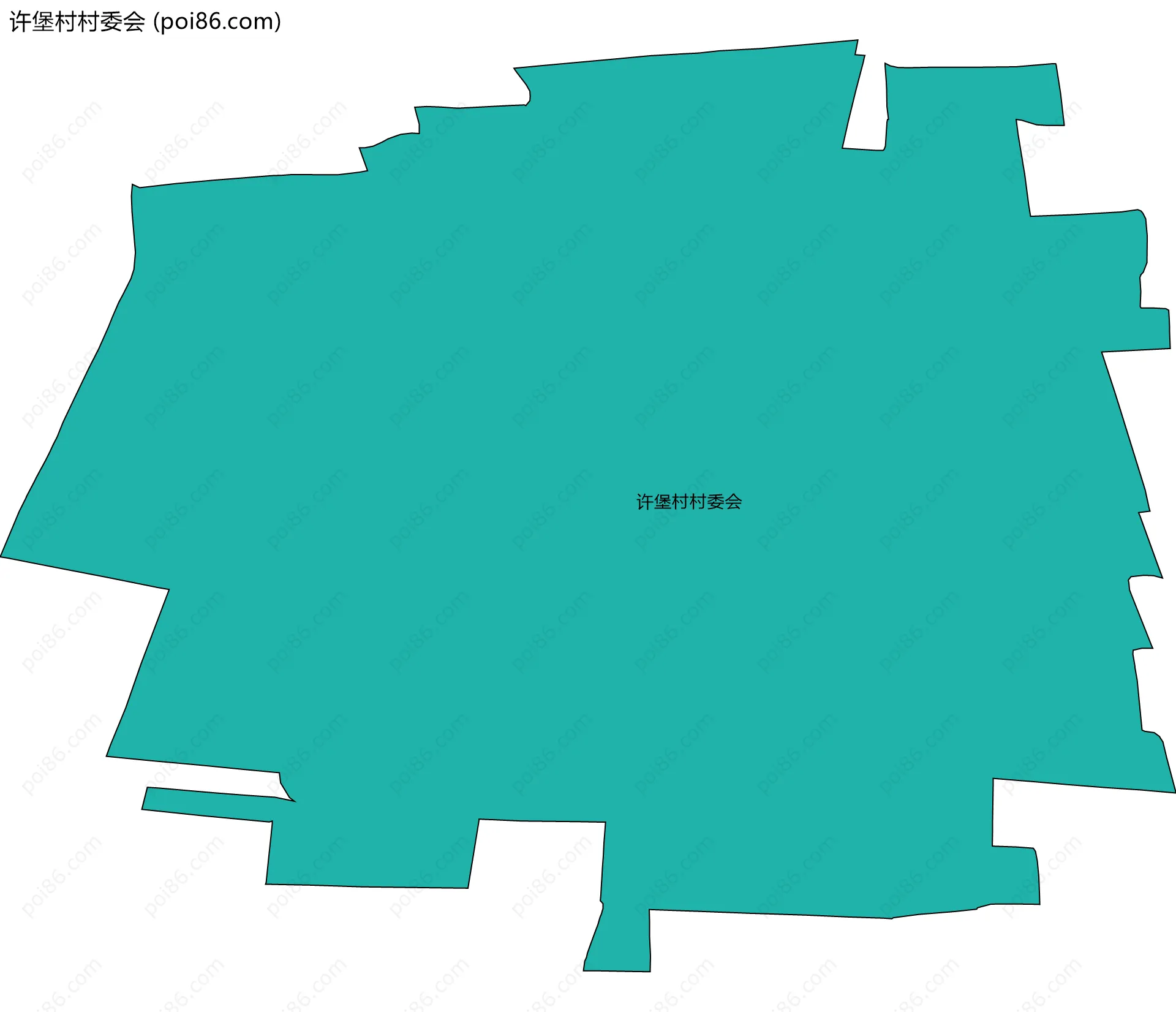 许堡村村委会边界地图