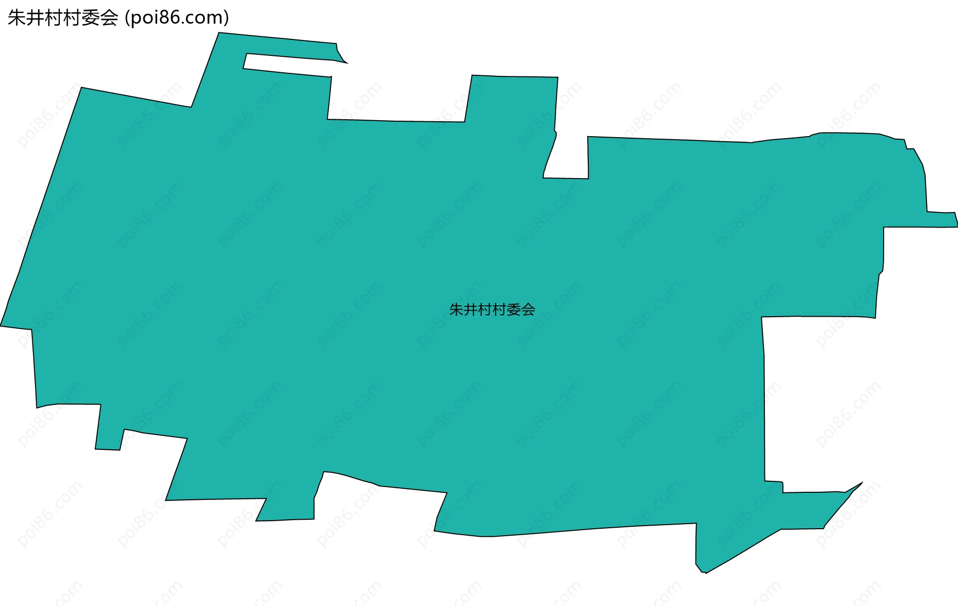 朱井村村委会边界地图