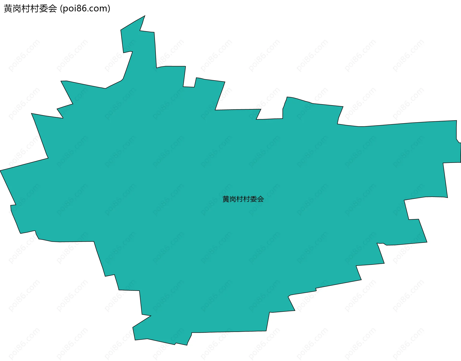 黄岗村村委会边界地图