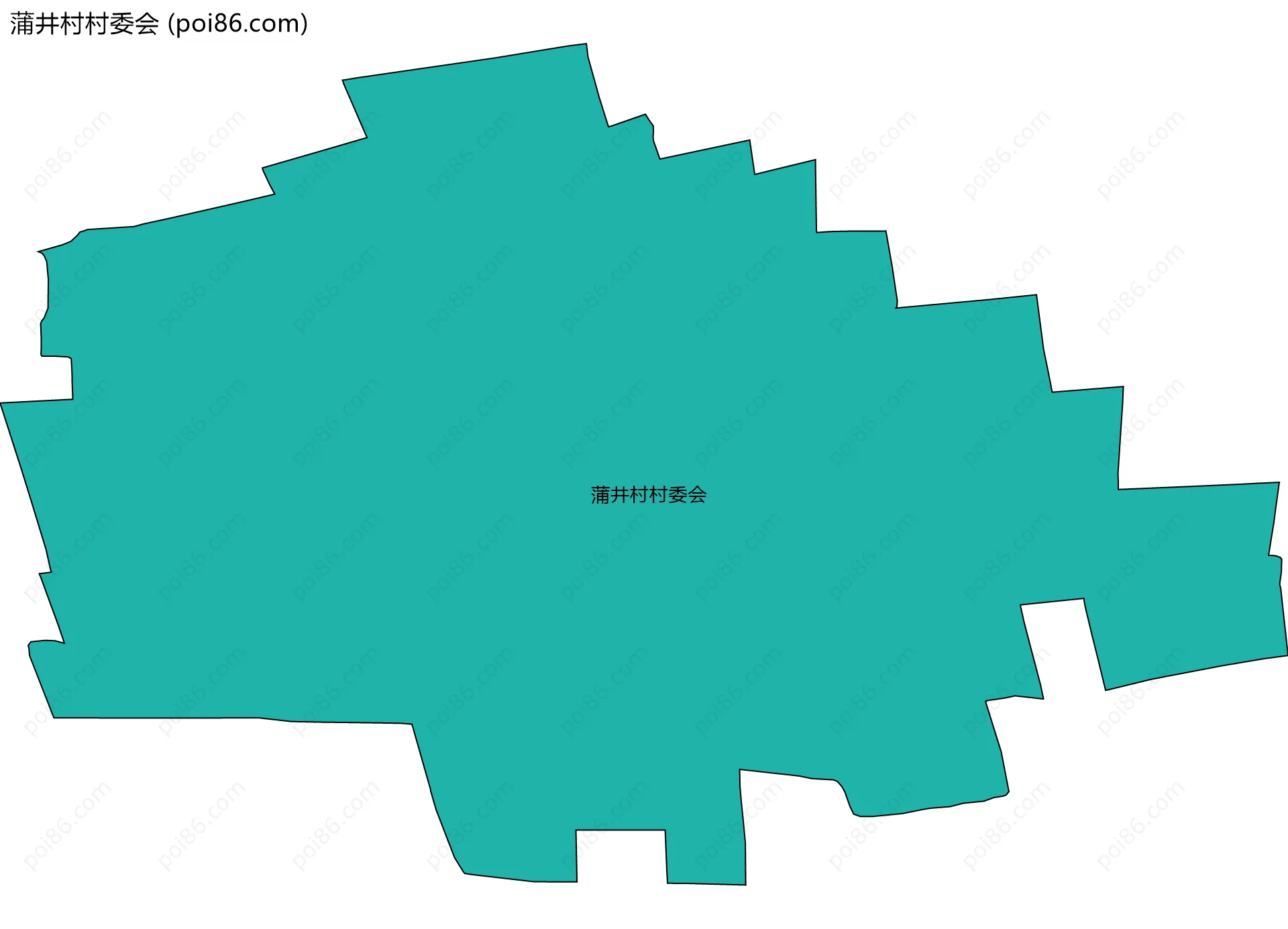 蒲井村村委会边界地图