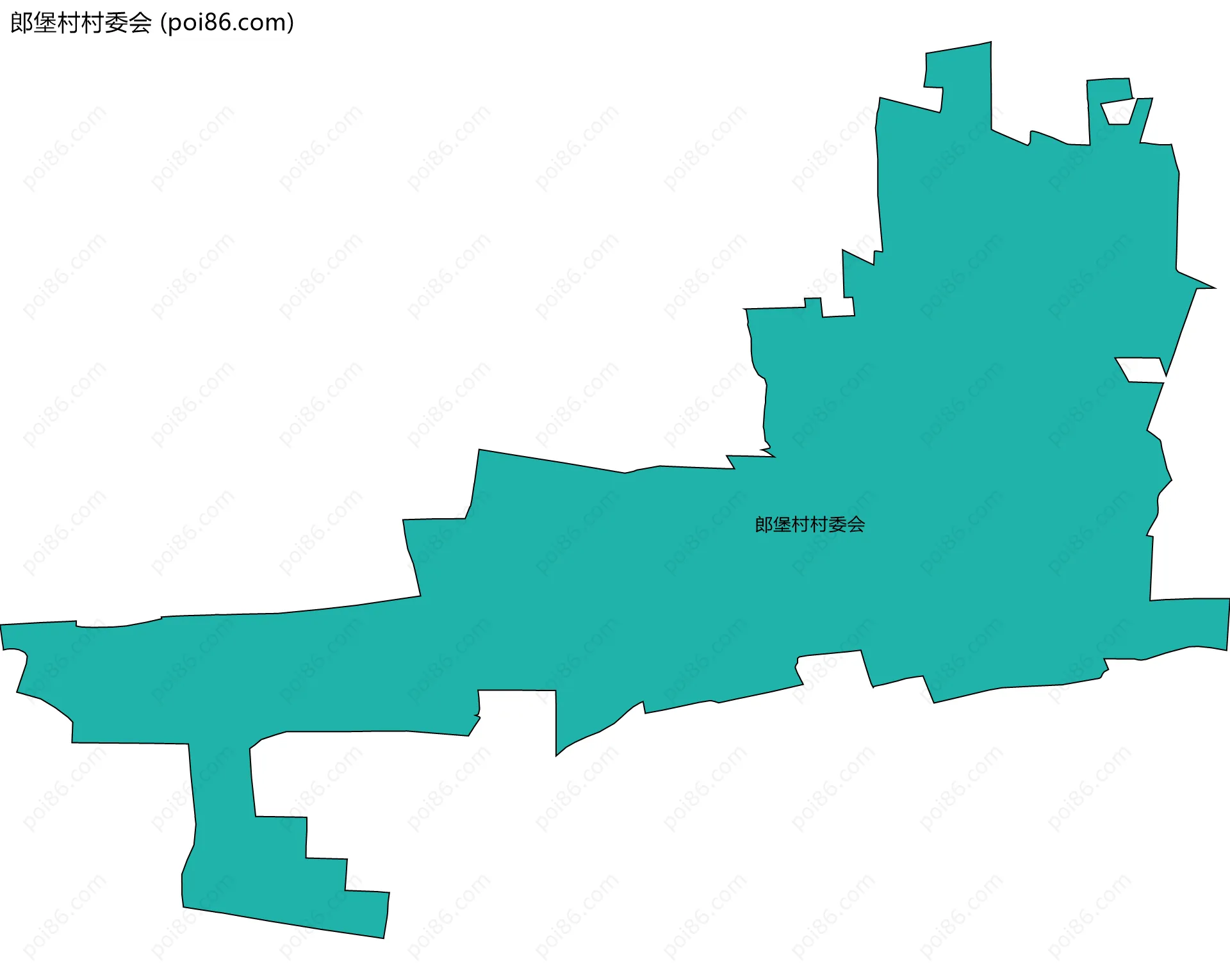 郎堡村村委会边界地图