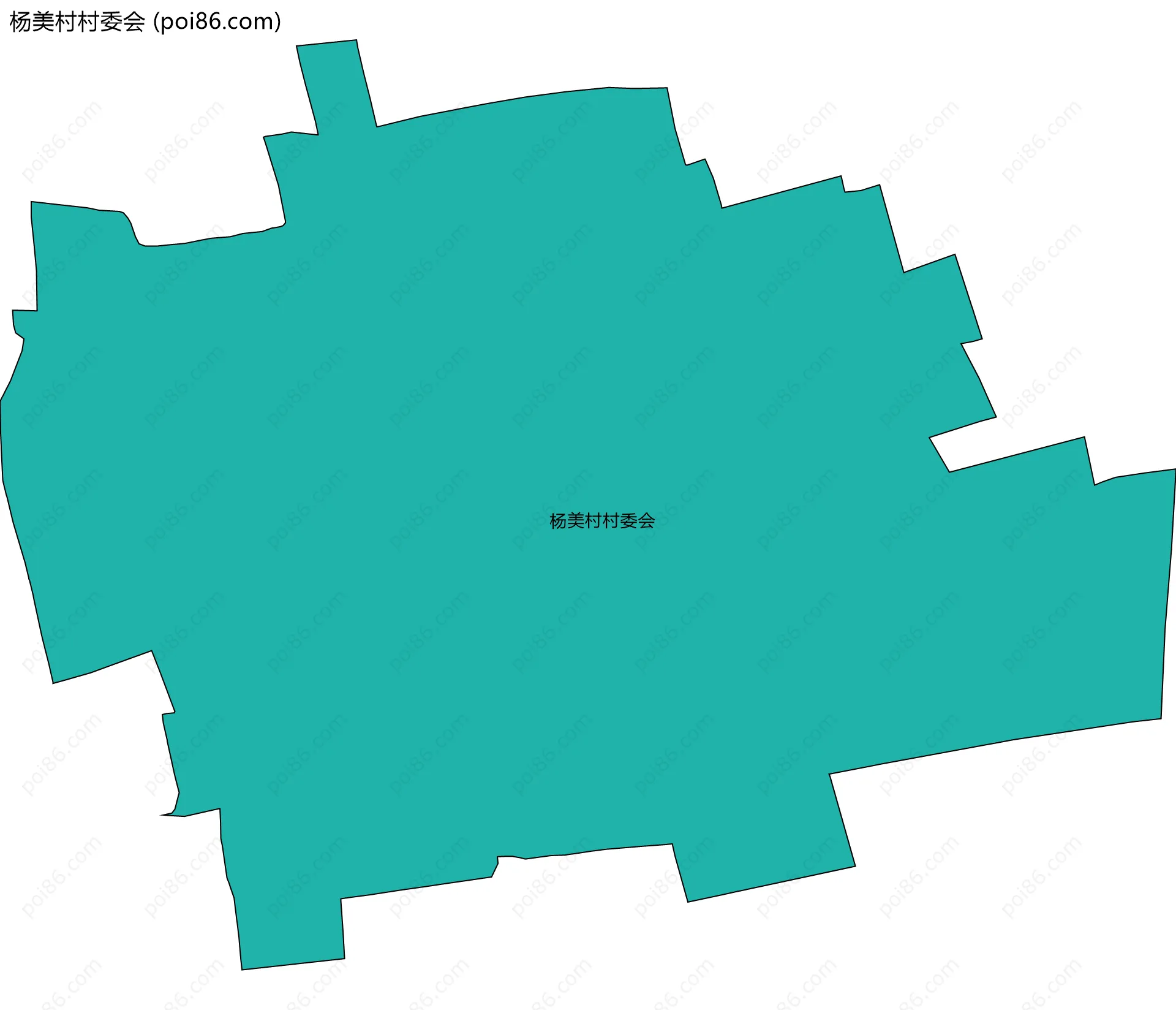 杨美村村委会边界地图