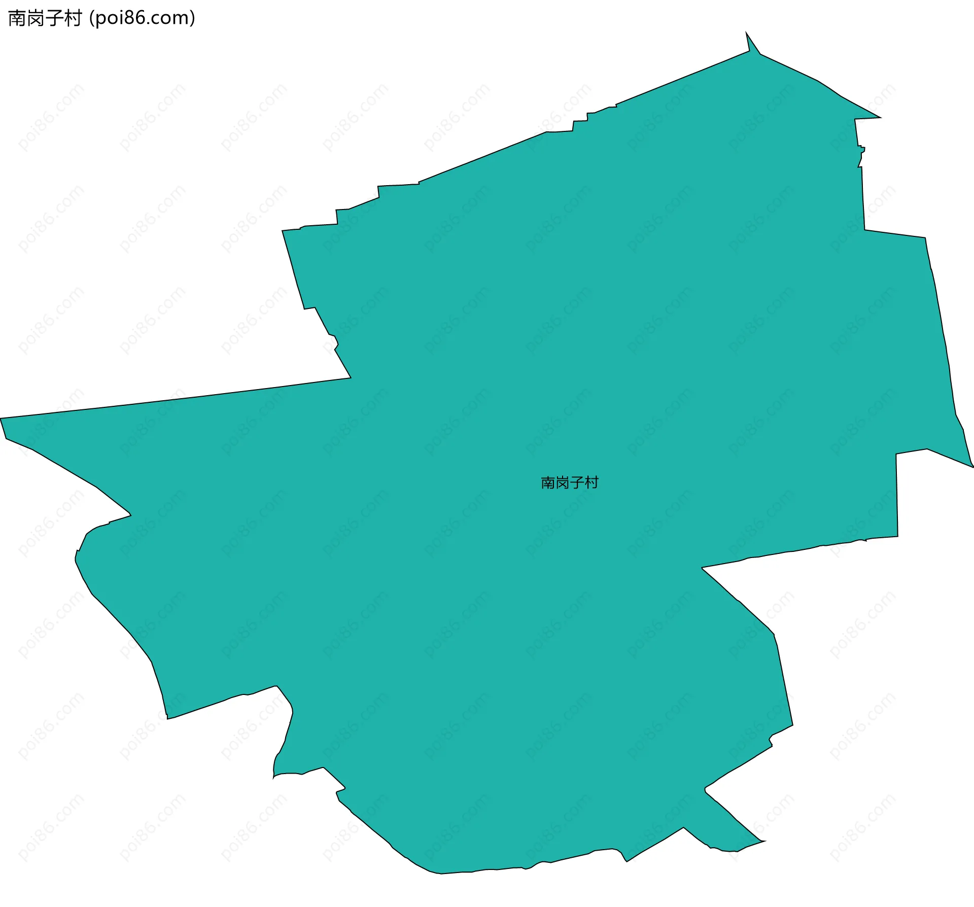 南岗子村边界地图