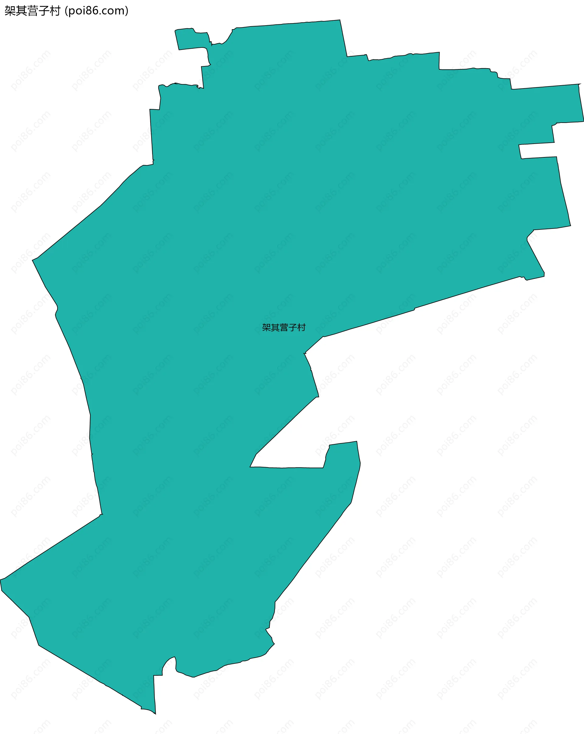 架其营子村边界地图