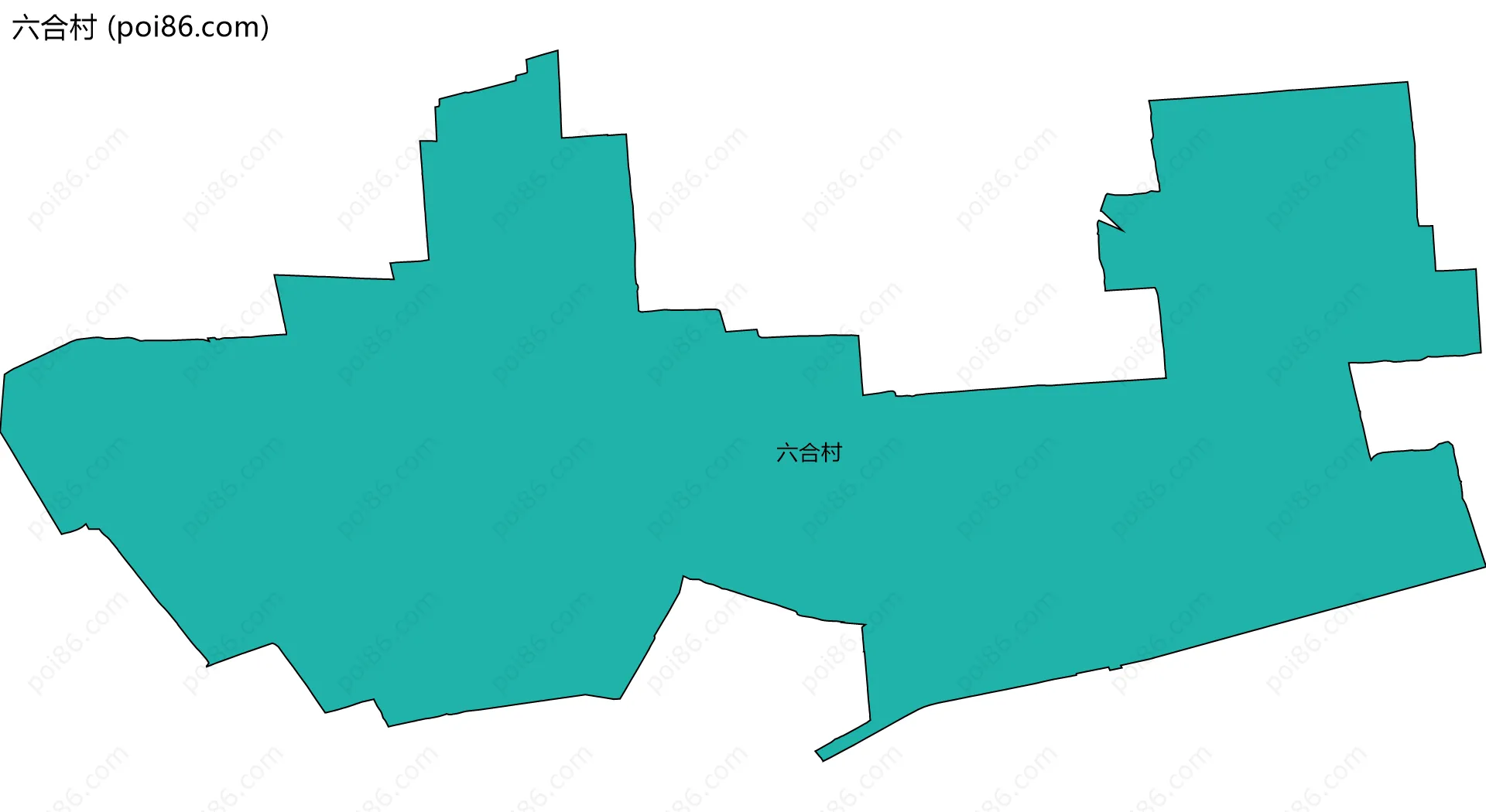 六合村边界地图