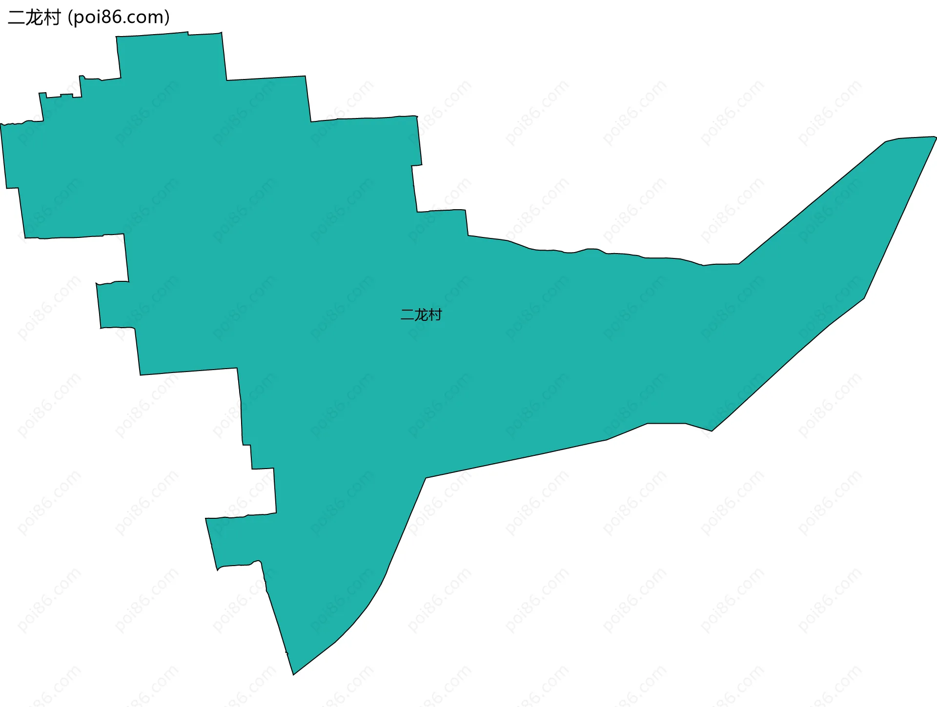 二龙村边界地图