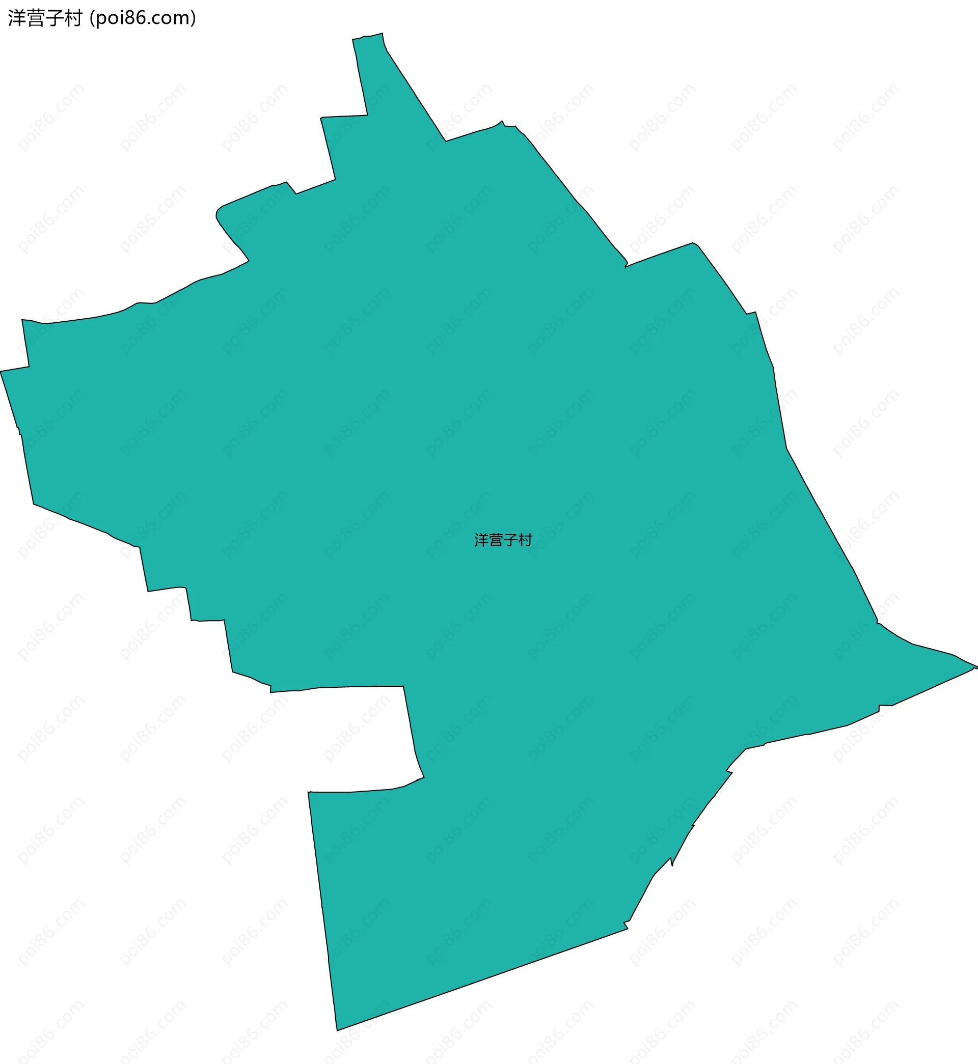 洋营子村边界地图