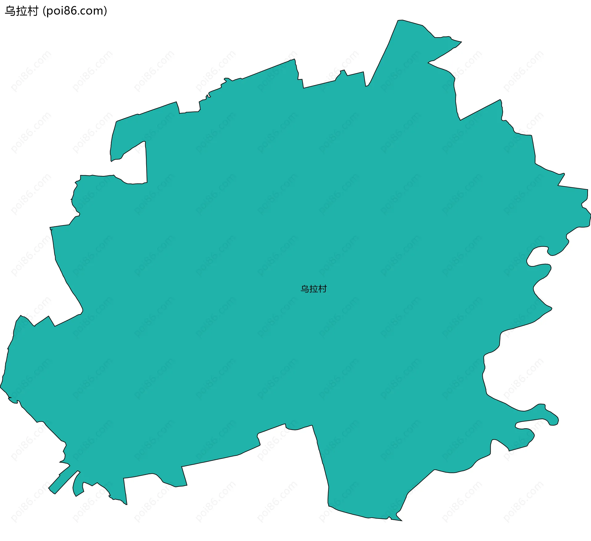 乌拉村边界地图