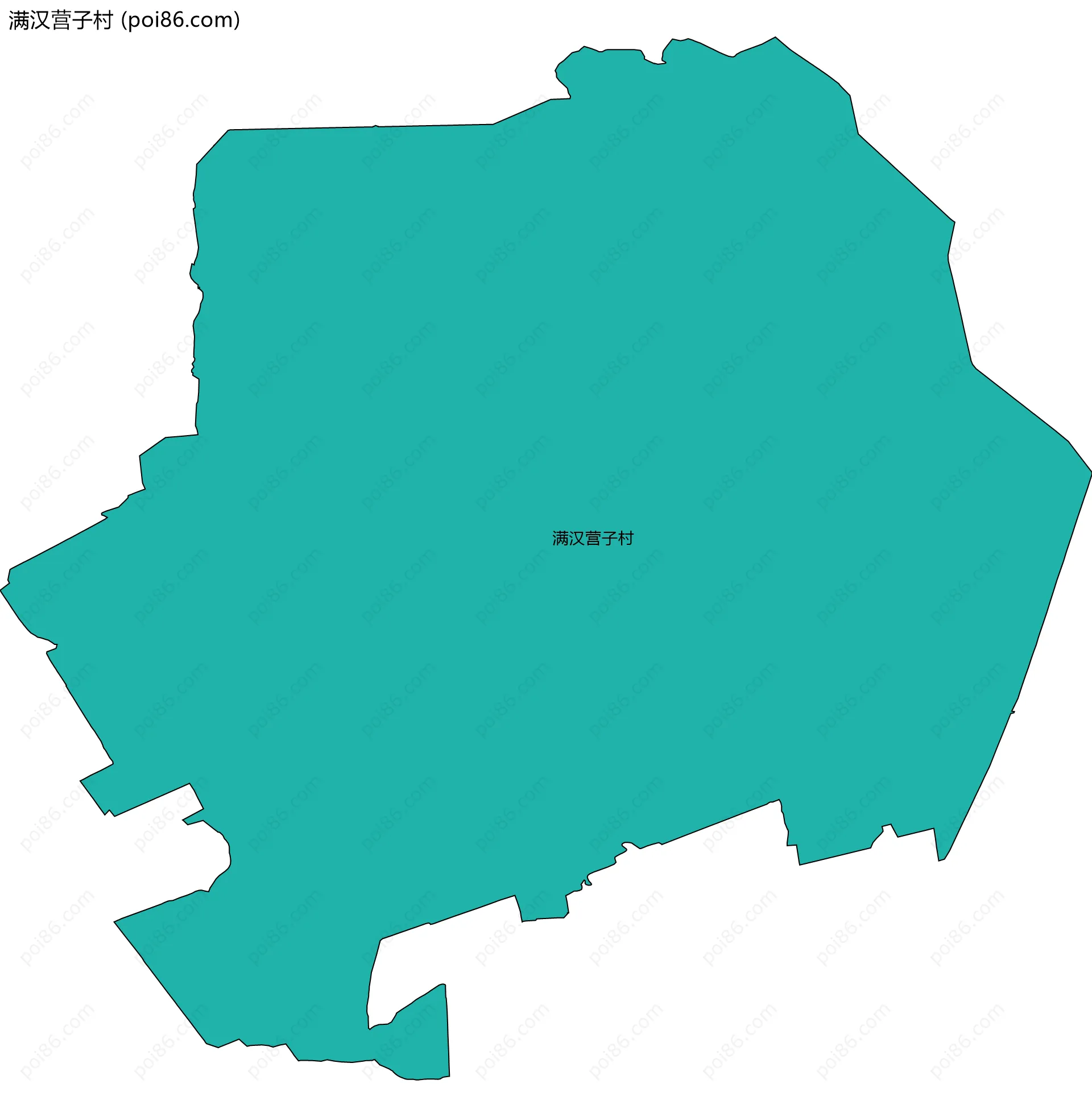 满汉营子村边界地图