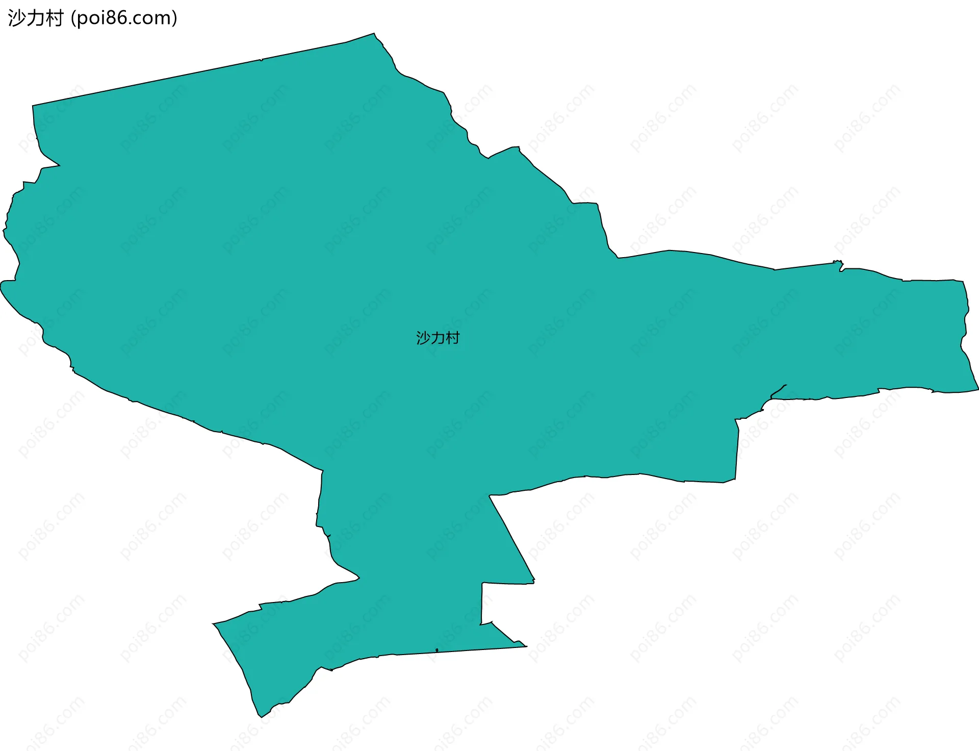 沙力村边界地图