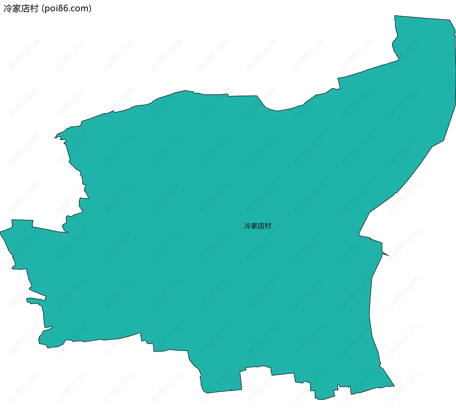 冷家店村边界地图