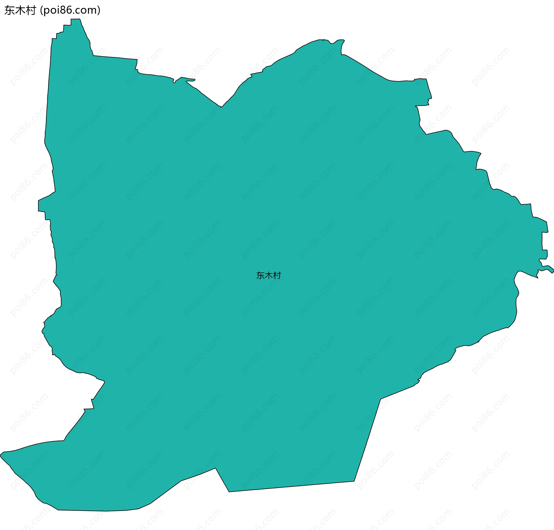 东木村边界地图