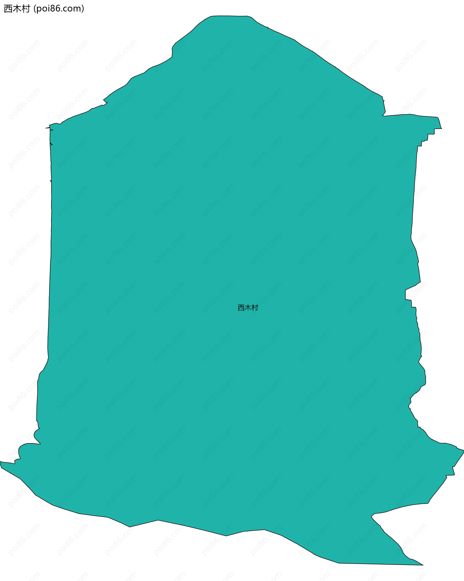 西木村边界地图