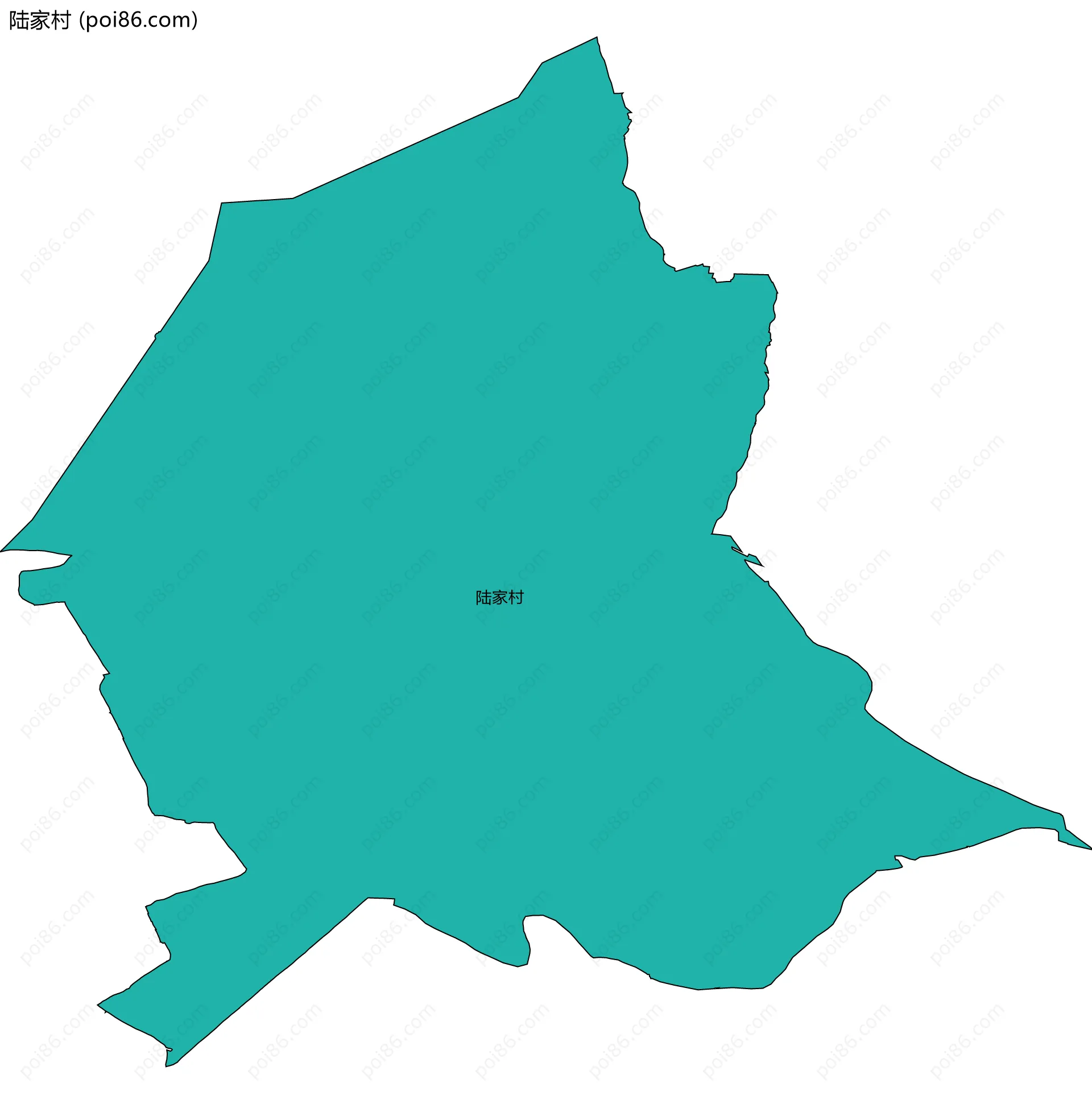 陆家村边界地图