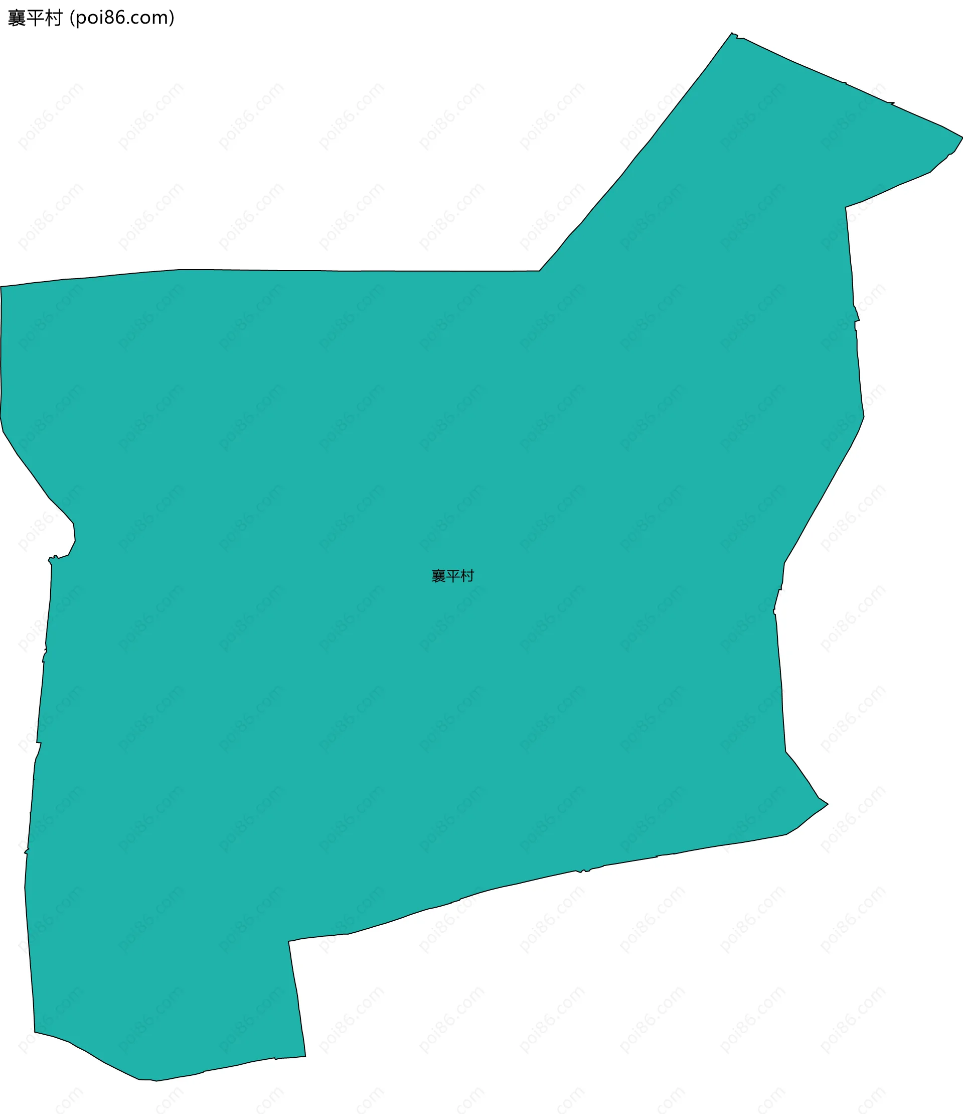 襄平村边界地图