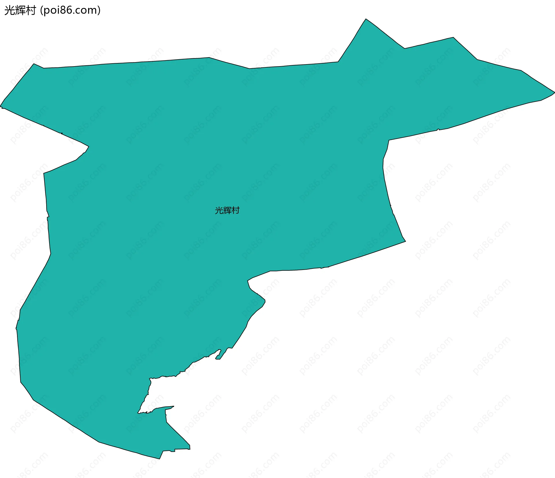 光辉村边界地图