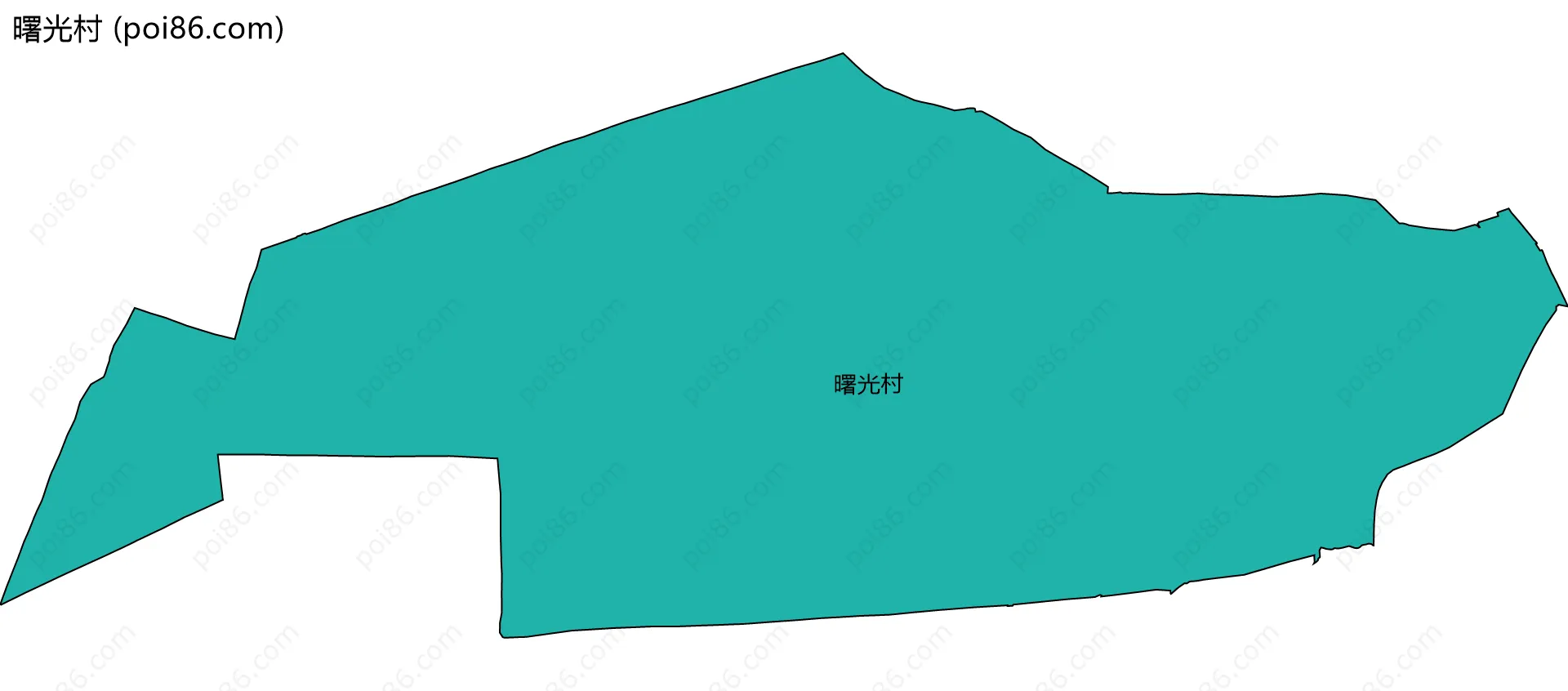 曙光村边界地图