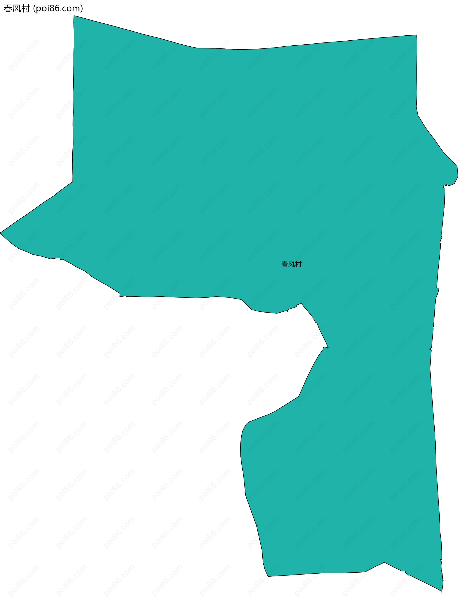 春风村边界地图