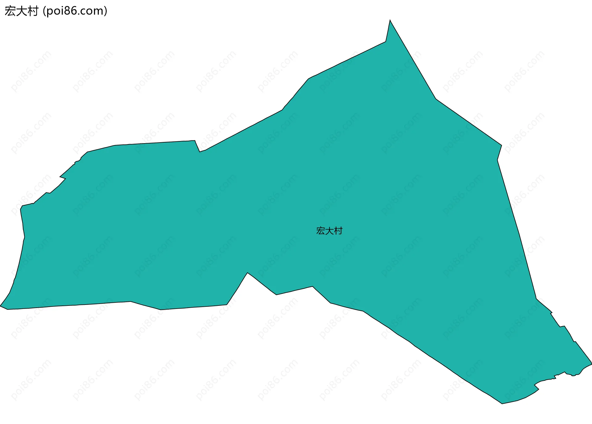 宏大村边界地图