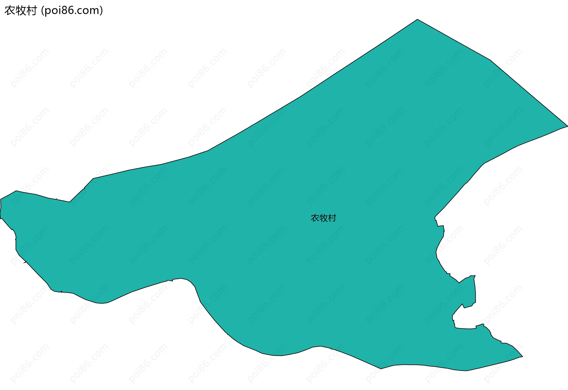 农牧村边界地图