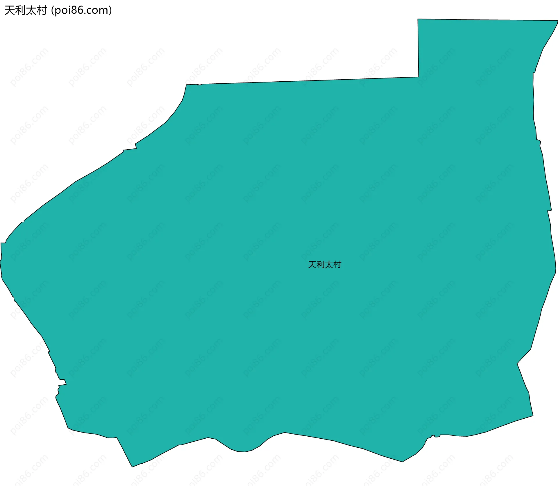 天利太村边界地图
