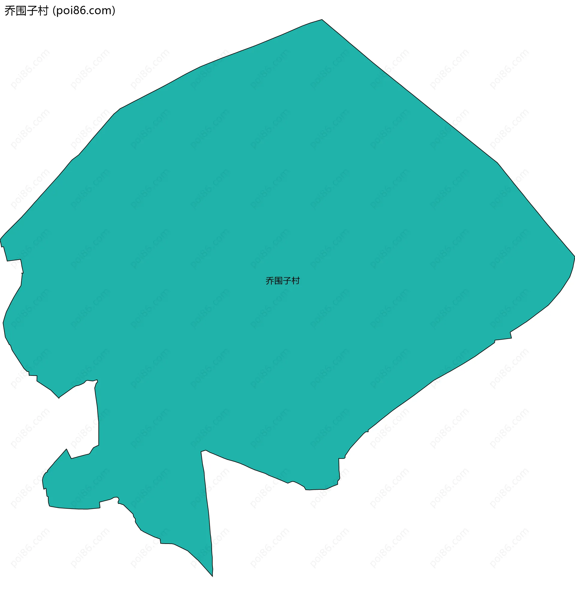 乔围子村边界地图