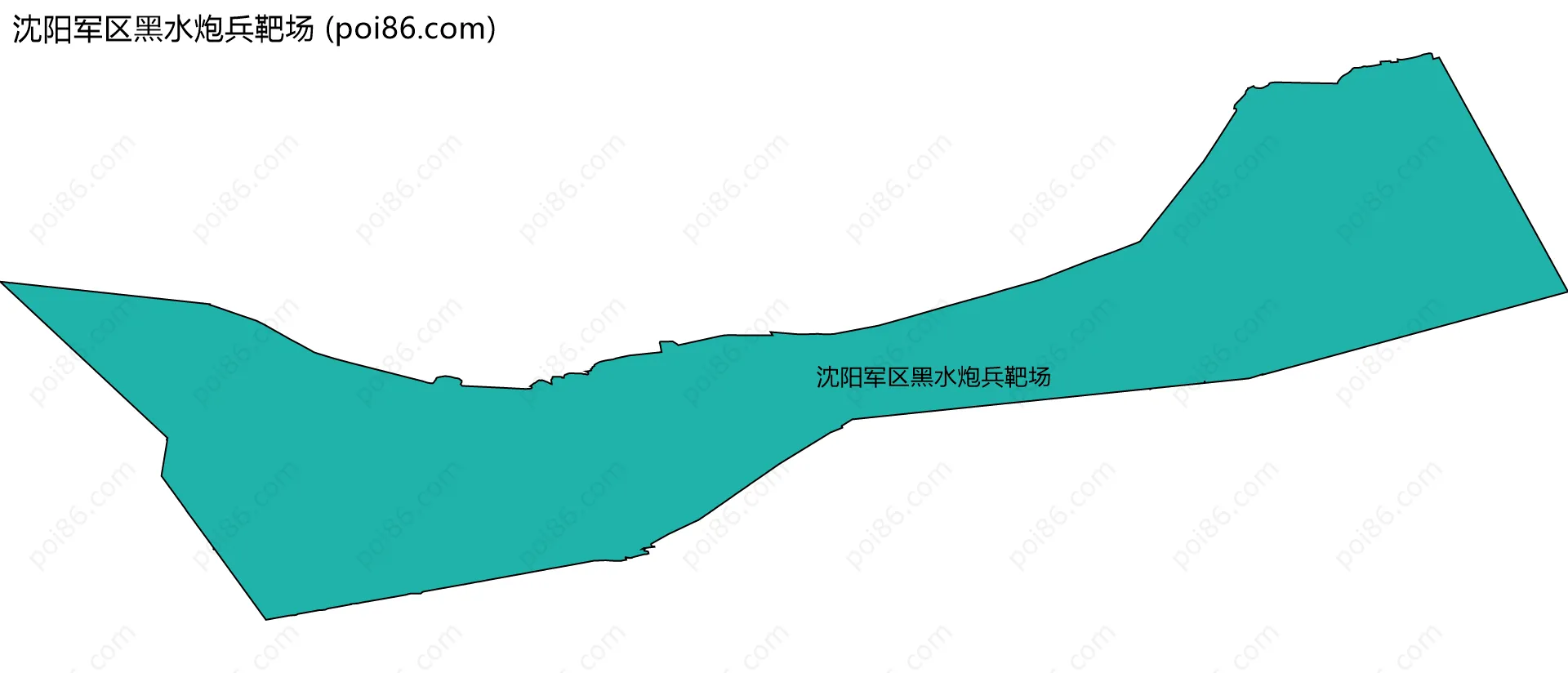 沈阳军区黑水炮兵靶场边界地图