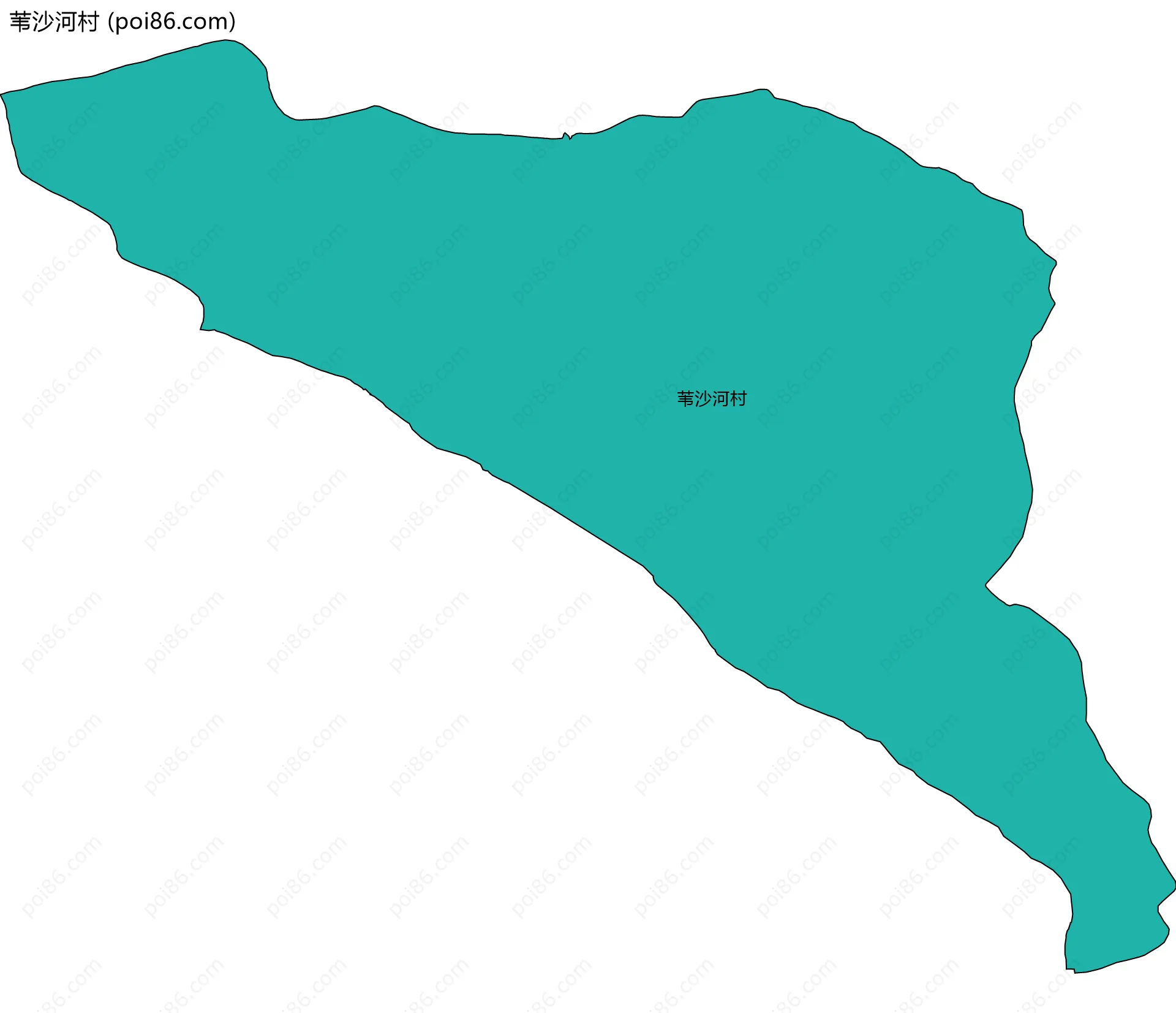 苇沙河村边界地图